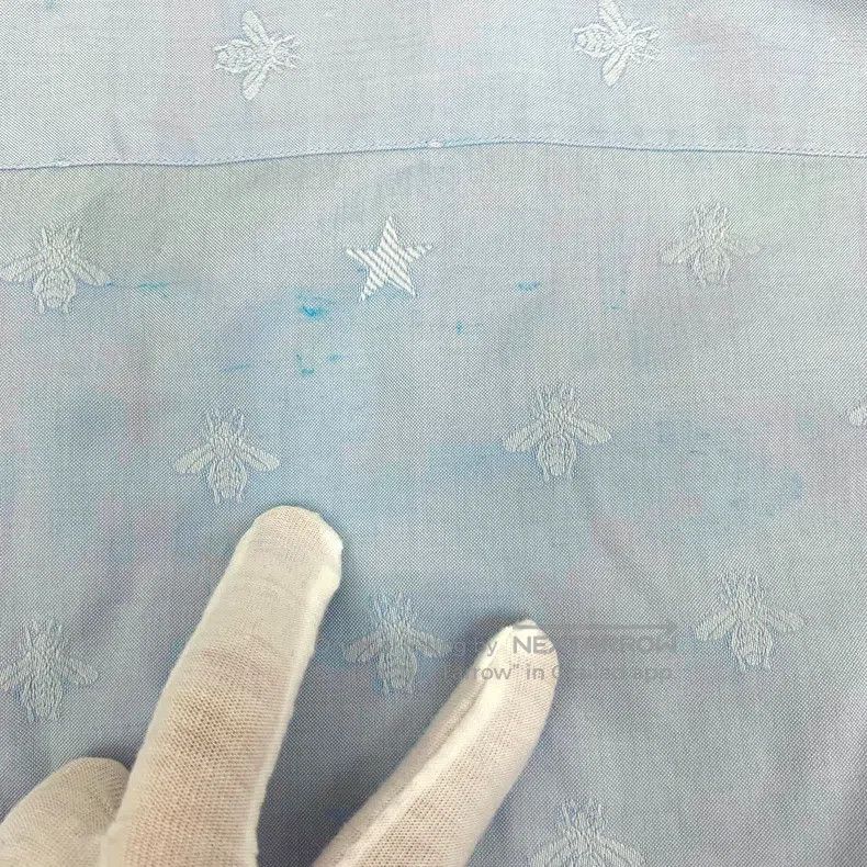 Gucci Gucci Size39 Light blue bee embroidered cotton lapel single Size US XXS / EU 40 - 9 Thumbnail