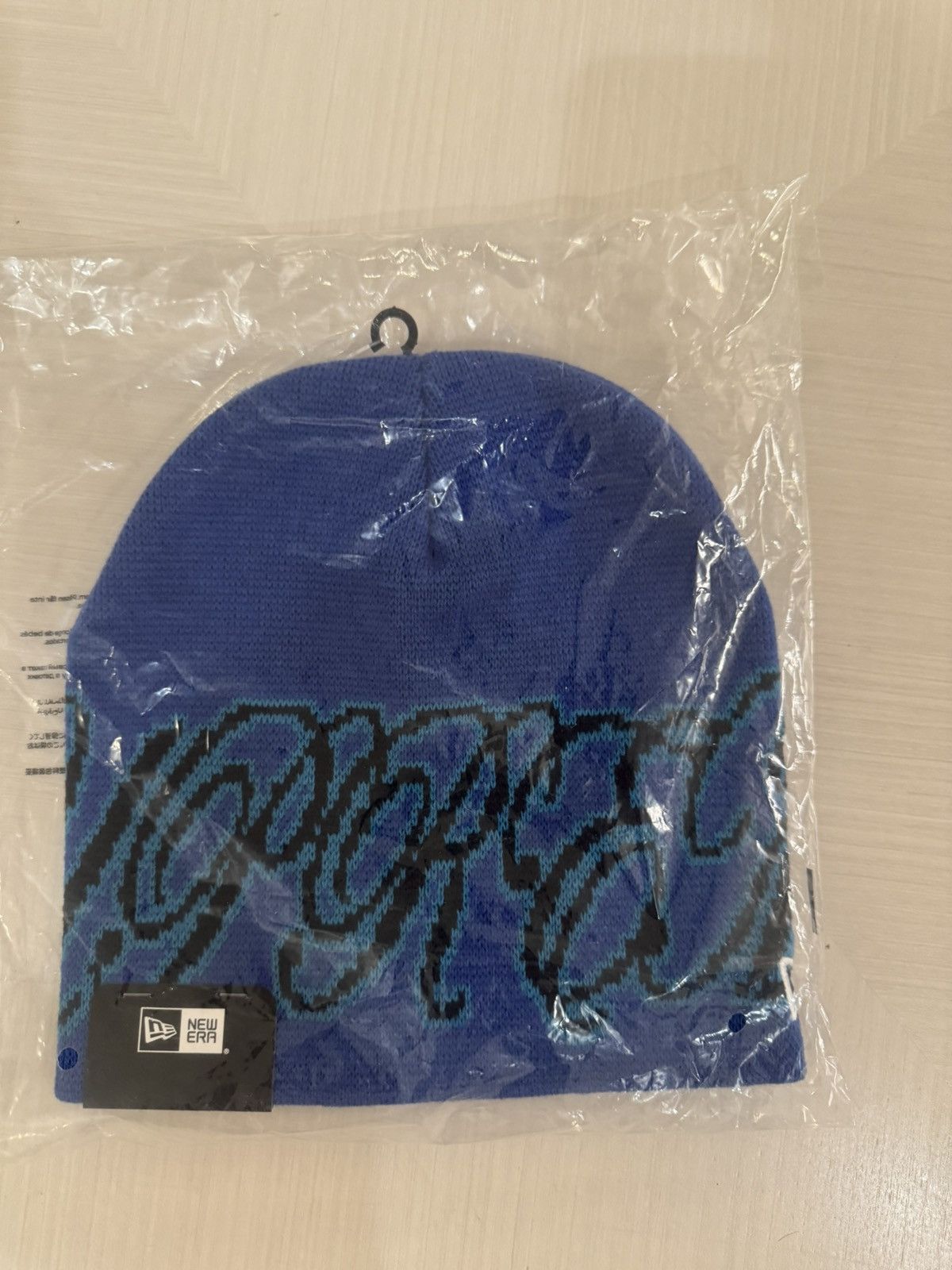 Supreme Supreme New Era Outline Beanie Light Blue | Grailed