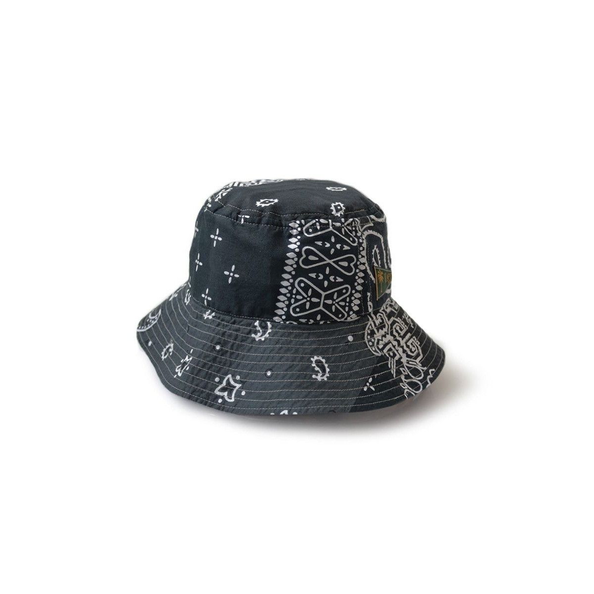Kapital Bandana Patchwork Bucket Hat (Long Brim) cap