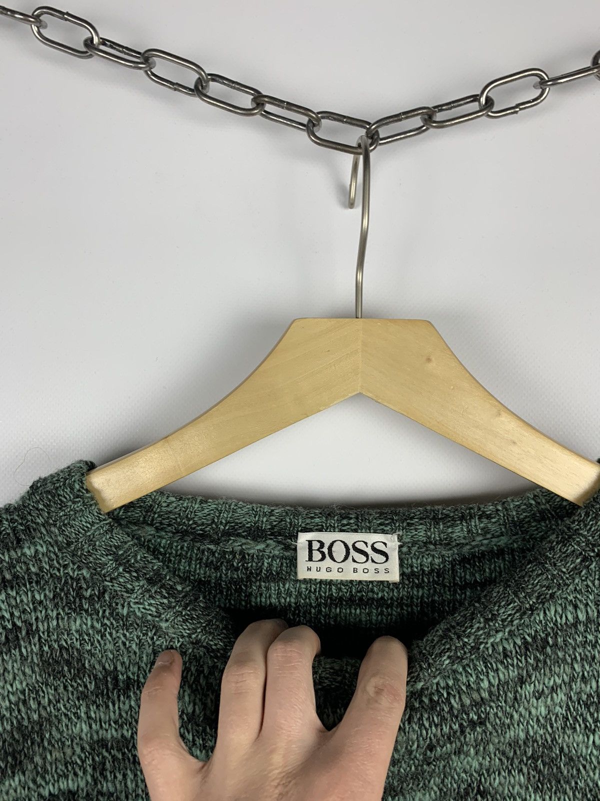 Designer Vintage Hugo Boss Knit Heavyweight Sweater Crewneck 90’s Size US XL / EU 56 / 4 - 2 Thumbnail