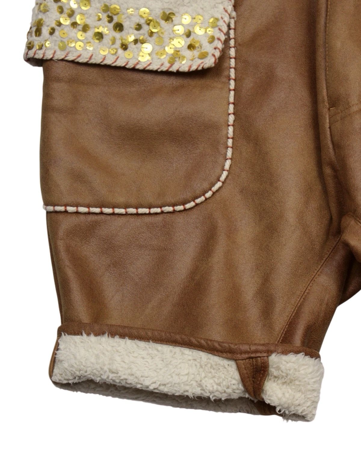 Issey Miyake × Ne-Net AW2011 NÉ-NET FAUX NUBUCK SHORTS WITH FLEECE LINING Size US 30 / EU 46 - 7 Thumbnail
