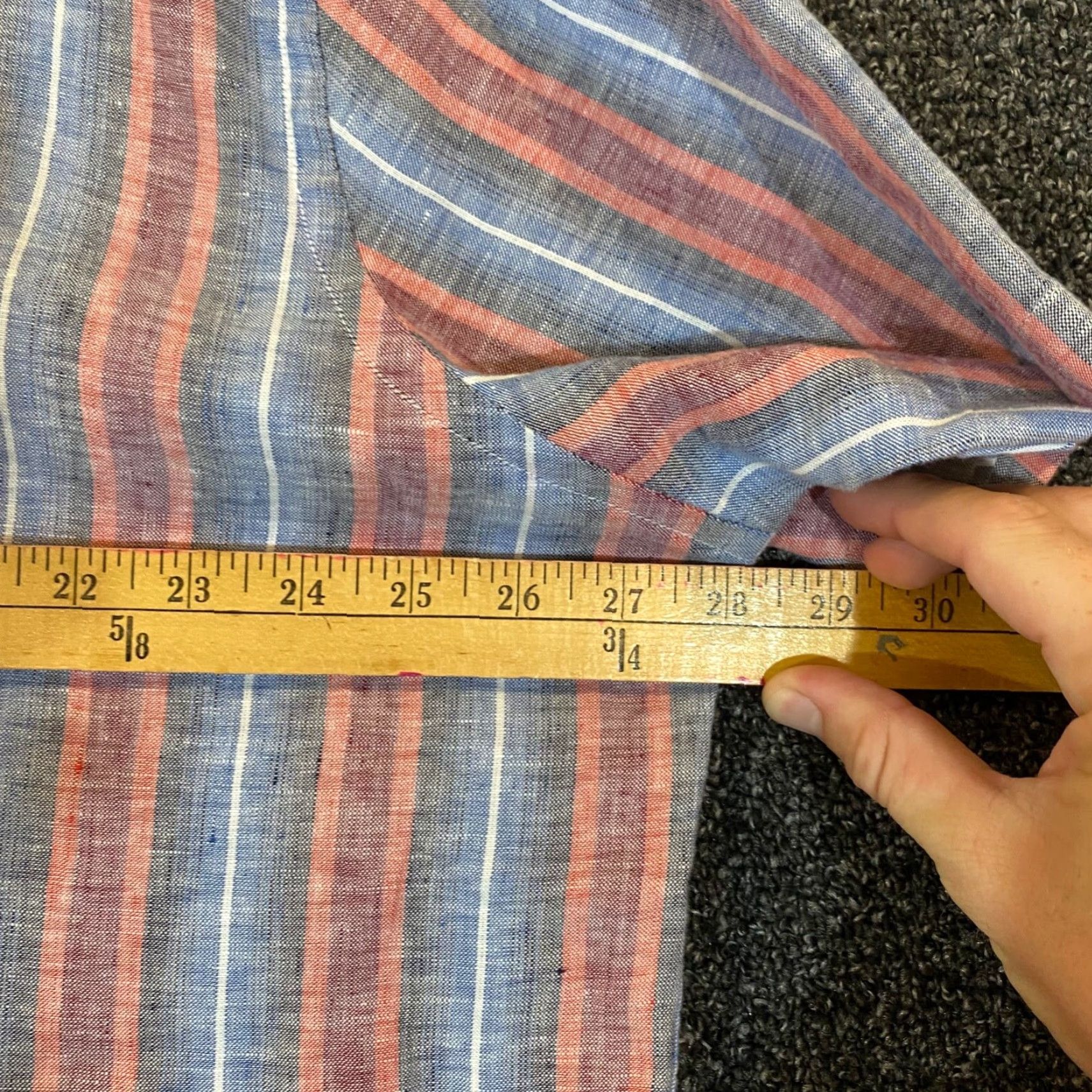 UNTUCKit UNTUCKit Shirt Mens 3XL Red Blue Gray Striped 100% Linen Button Up Dress Top S/S Shirt Mens 3XL Red Blue Gray Striped Linen Button Up Dress Top S/S Size US XXL / EU 58 / 5 - 5 Thumbnail
