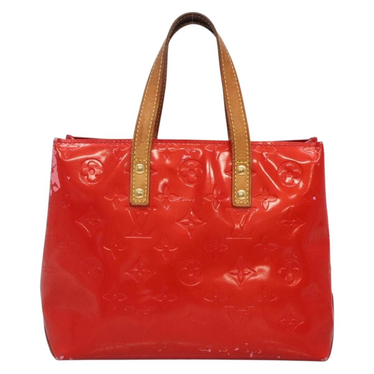 Louis Vuitton LOUIS VUITTON Monogram Vernis Reade PM Hand Bag Red Rouge Size ONE SIZE - 3 Thumbnail