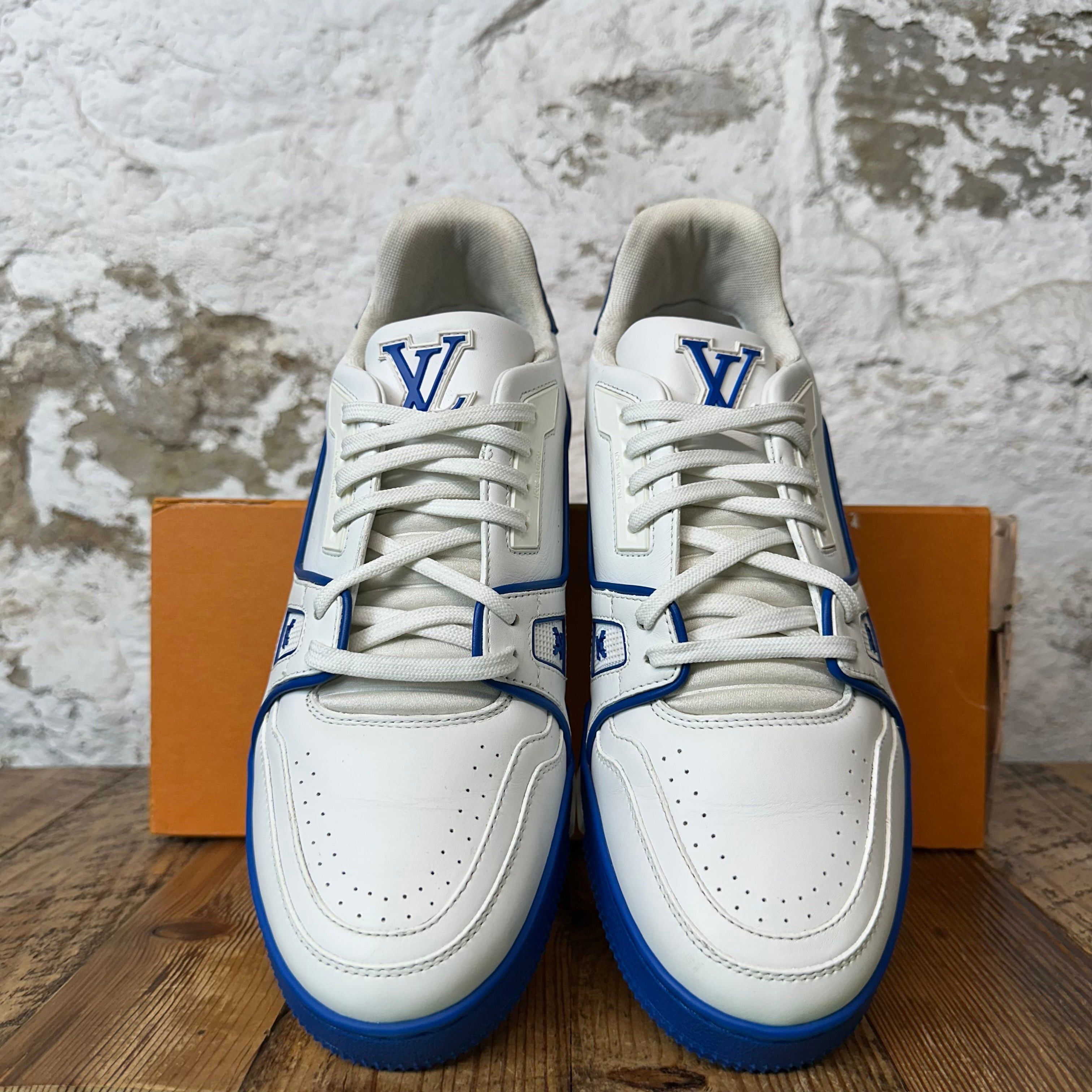 Louis Vuitton Louis Vuitton Blue White Trainer Sneaker Sz 8.5 (7LV) Size US 8.5 / EU 41-42 - 3 Thumbnail