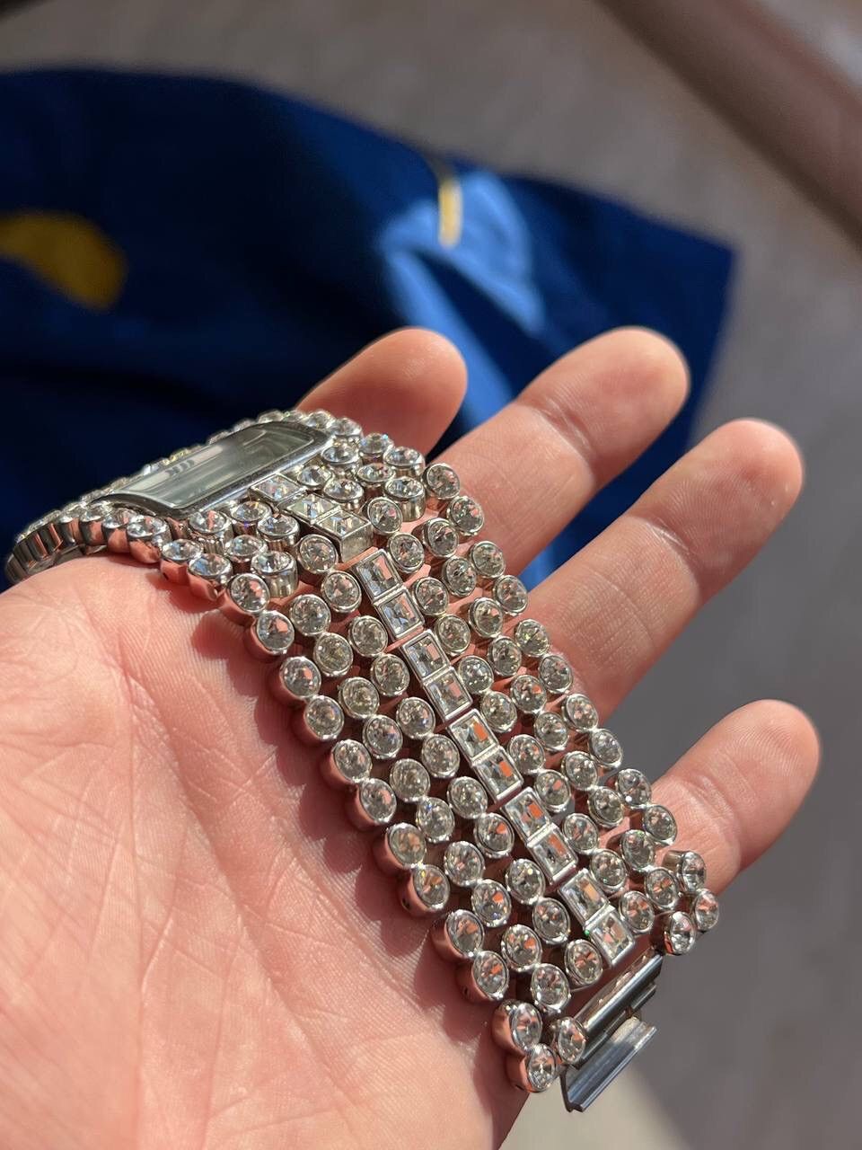 Japanese Brand × Vintage Vintage Crystal 💎 Japanese style futuristic Steel Watch Size ONE SIZE - 8 Thumbnail