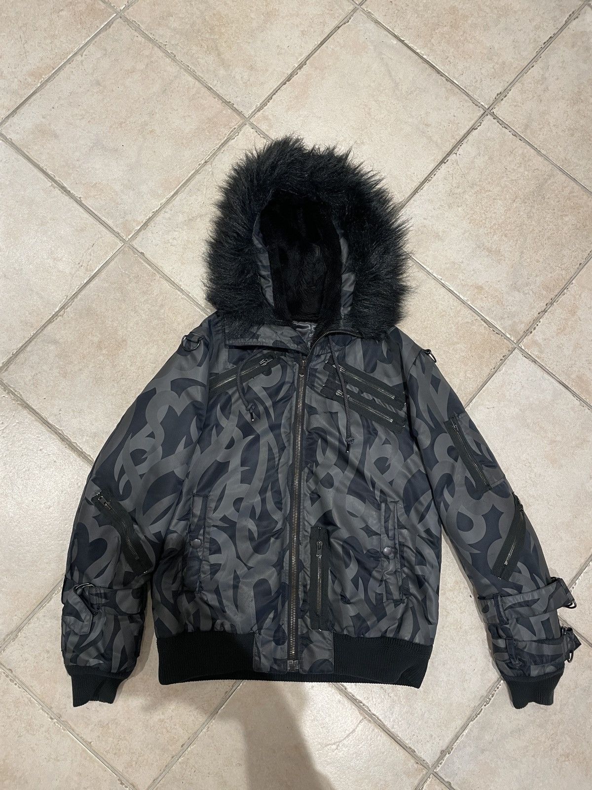Number (N)ine Number (N)ine tribal heart camo bondage jacket Size US M / EU 48-50 / 2 - 2 Thumbnail