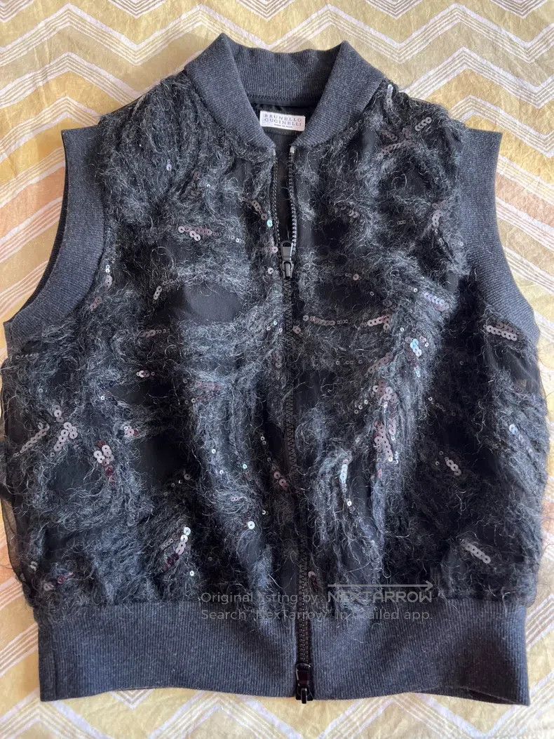Brunello Cucinelli Brunello Cucinelli Sequin Silk Vest Size XS / US 0-2 / IT 36-38 - 2 Thumbnail
