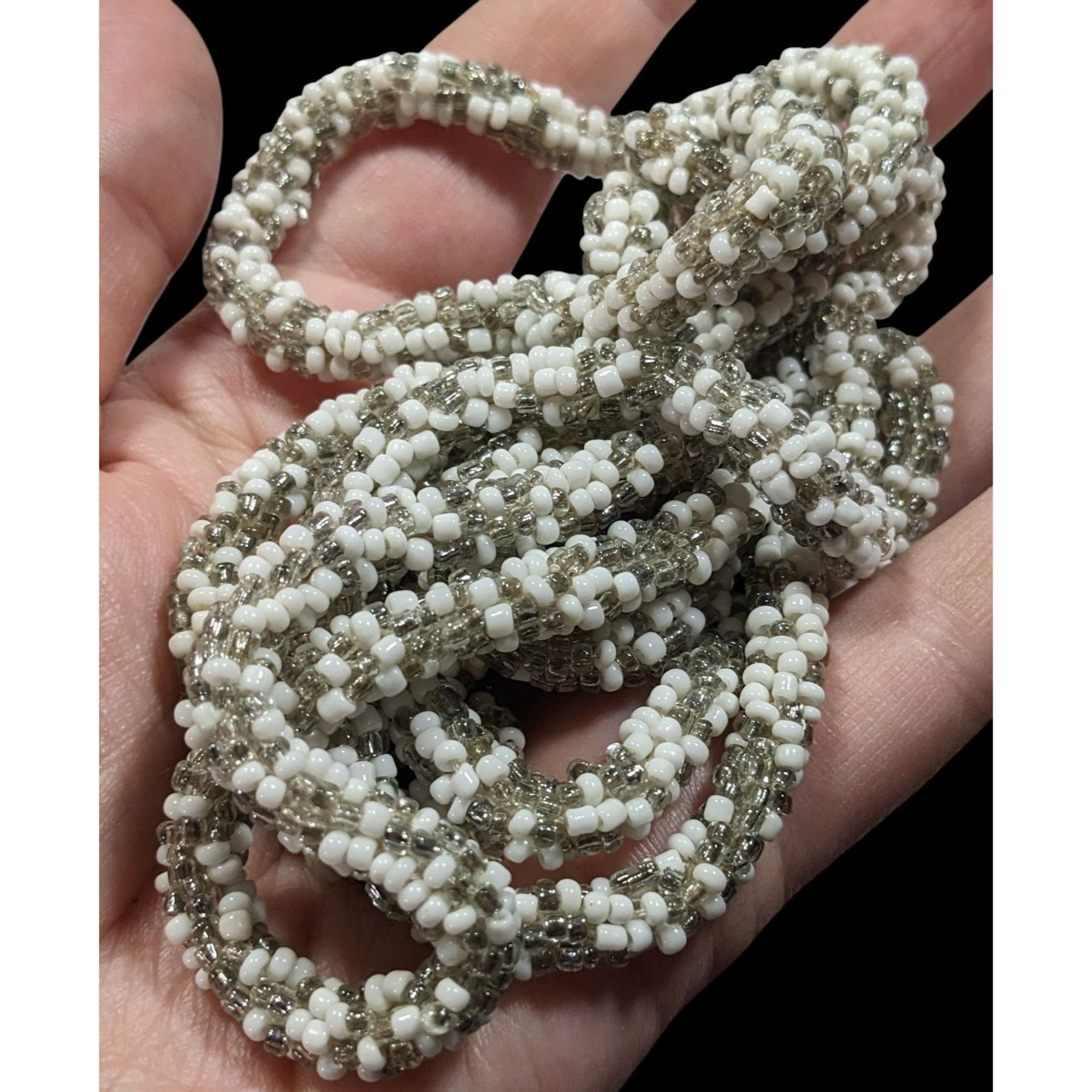 Other Grey And White Glass Beaded Rope Necklace Size ONE SIZE - 7 Thumbnail