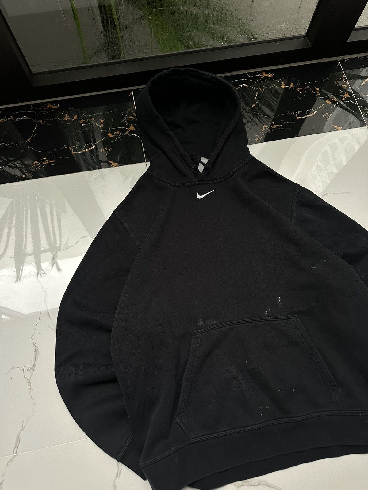 Nike × Vintage NIKE VINTAGE CENTRAL SWOOSH STREETWEAR HOODIE Size US L / EU 52-54 / 3 - 3 Thumbnail