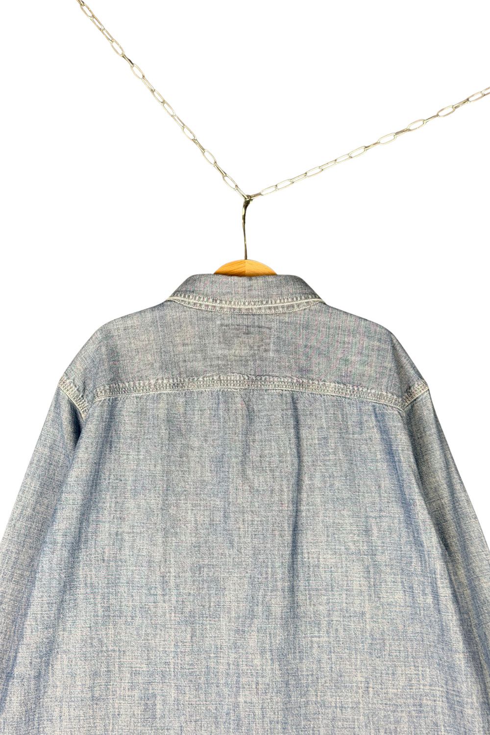 RRL Ralph Lauren RRL Double RL Chambray Work Shirt Indigo Fade Ralph Lauren Size US XS / EU 42 / 0 - 13 Thumbnail