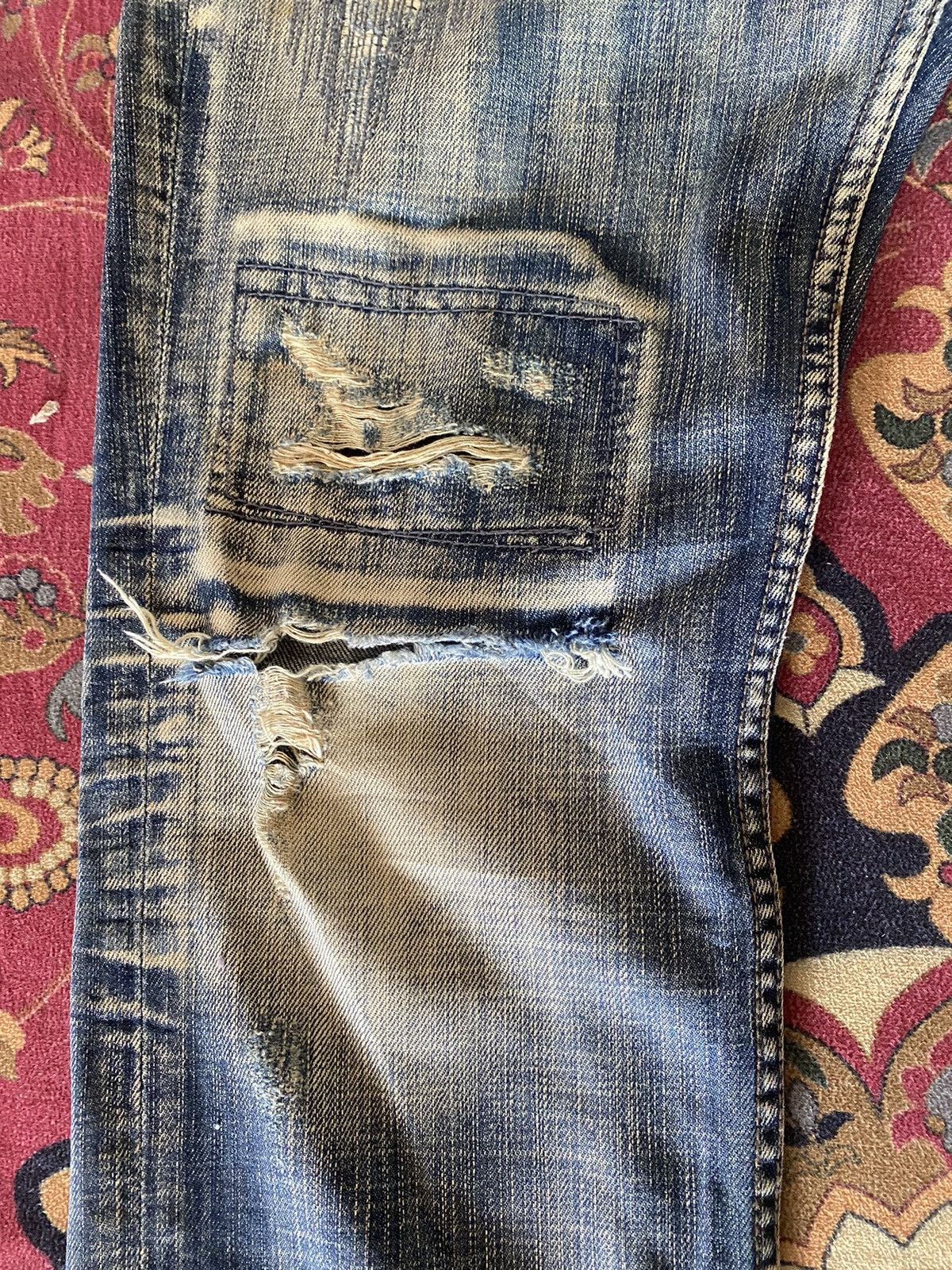 Japanese Brand 🔥RARE🔥Vintage EDGE RUPERT Slimfit Distressed Denim Size US 34 / EU 50 - 8 Thumbnail