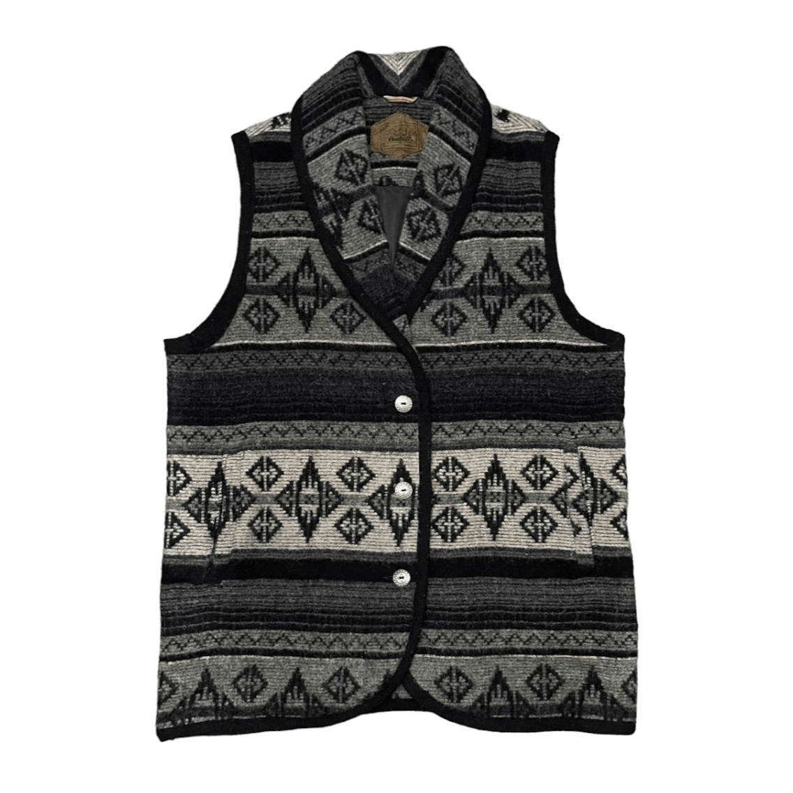 image of Vintage 70's Woolrich Native Wool Vest in Grey, Men's (Size XL)