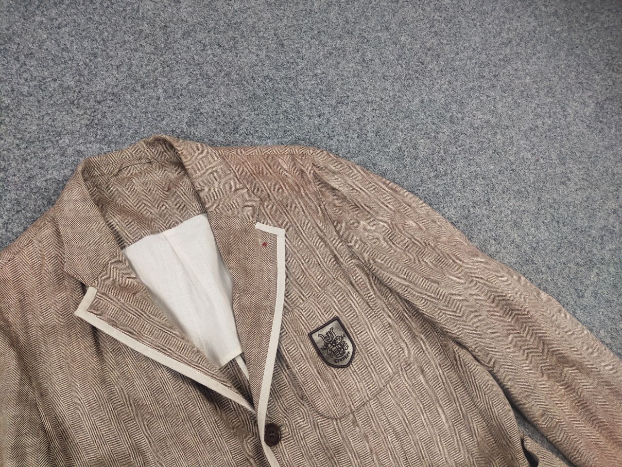 Other Luis Trenker Design textured hemp herringbone Blazer Jacket Size US L / EU 52-54 / 3 - 4 Thumbnail