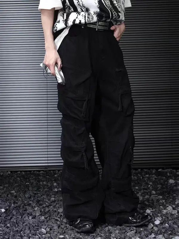 Japanese Brand VIBE Washed street hip hop multi-pocket baggy jeans Size US 34 / EU 50 - 2 Thumbnail