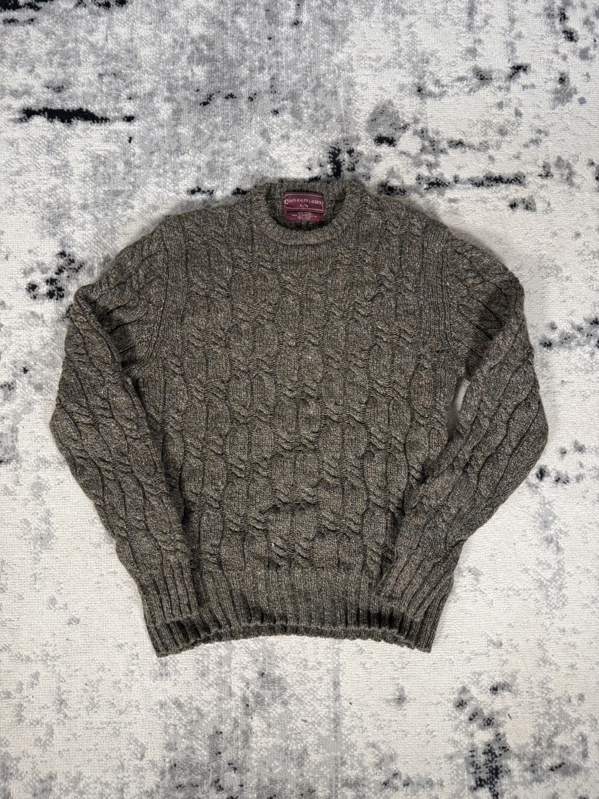 Chaps Ralph Lauren Vintage 80s Chaps Ralph Lauren Cable Knit Wool Sweater Size XL / US 12-14 / IT 48-50 - 3 Thumbnail