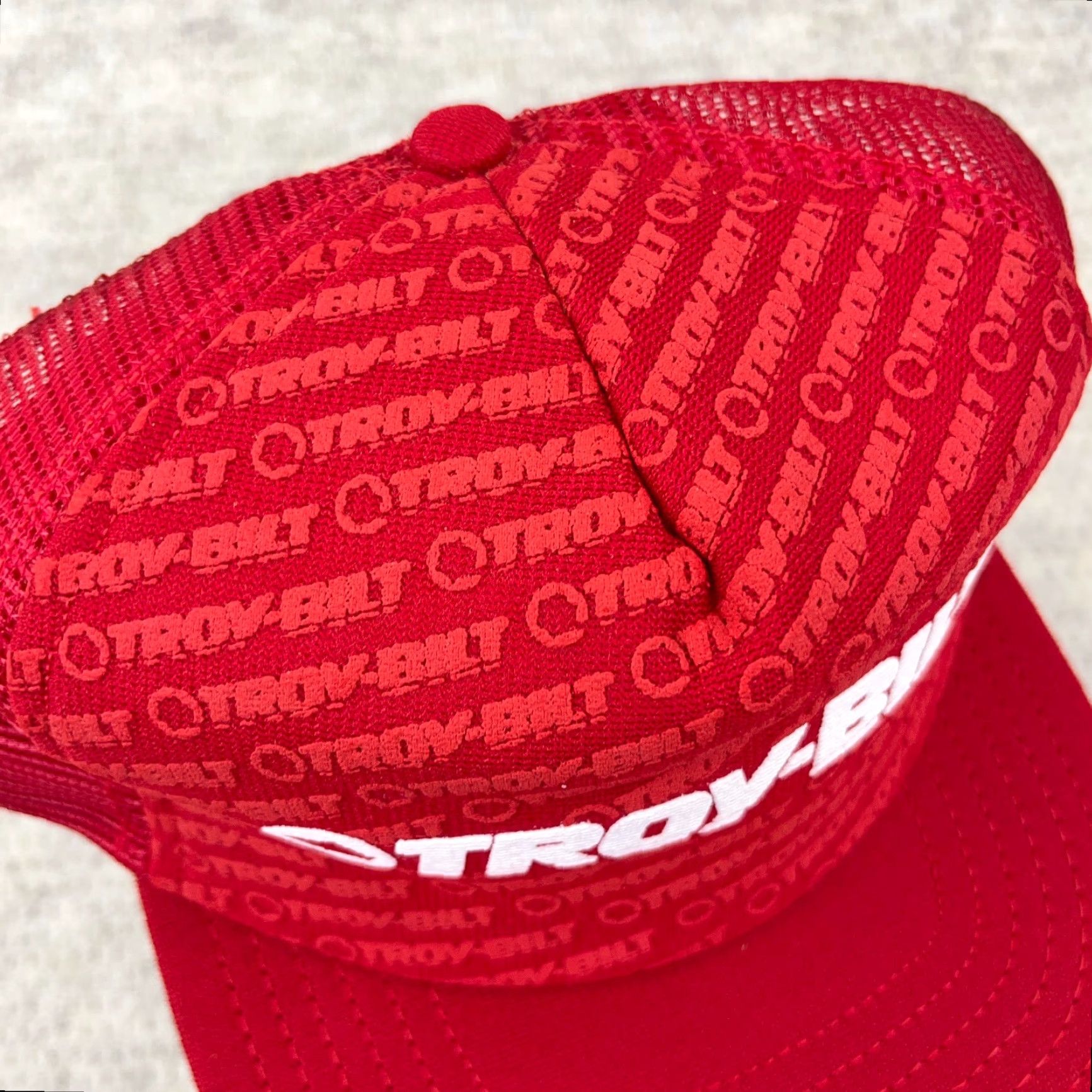 Vintage VINTAGE Unknwon Factory Trucker Hat Cap Made In USA 90s Red Cotton Twill Adjustable Mens Hat Size ONE SIZE - 2 Thumbnail