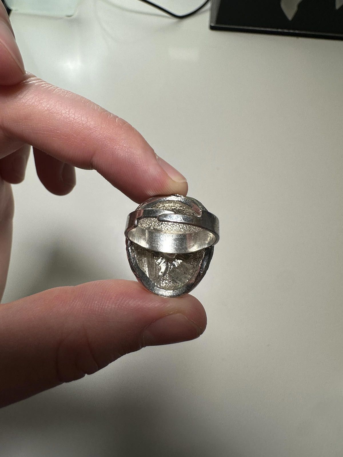 Unknown London Unique Face Mask Design Statement Ring Size ONE SIZE - 2 Thumbnail