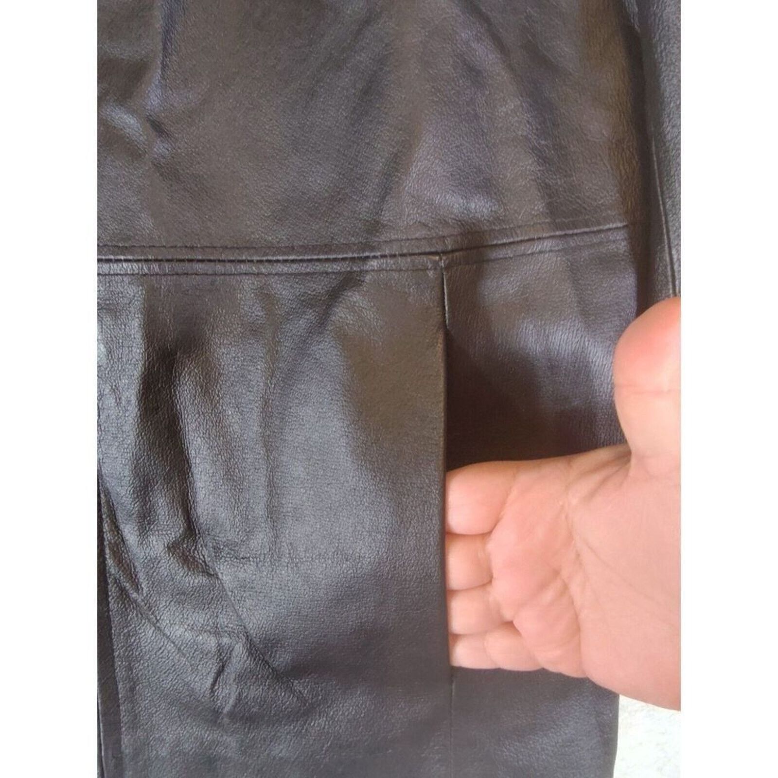 Leather B By BERNARDO Genuine Leather Jacket Womens Sz Large Black Size L / US 10 / IT 46 - 14 Thumbnail