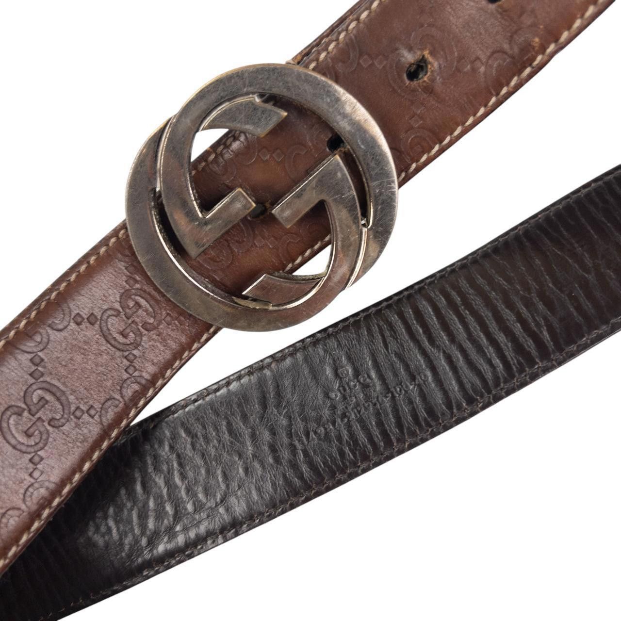 Gucci Vintage Gucci Monogram Belt Size W36 Size ONE SIZE - 4 Thumbnail
