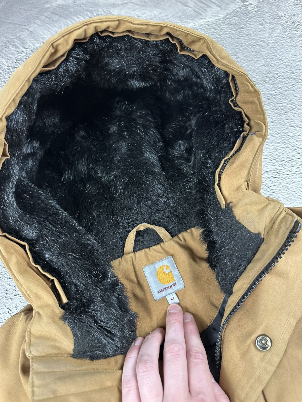 Carhartt Vintage Carhartt Trapper Parka Fur Fuzzy Jacket Coat Y2K Size US M / EU 48-50 / 2 - 5 Thumbnail