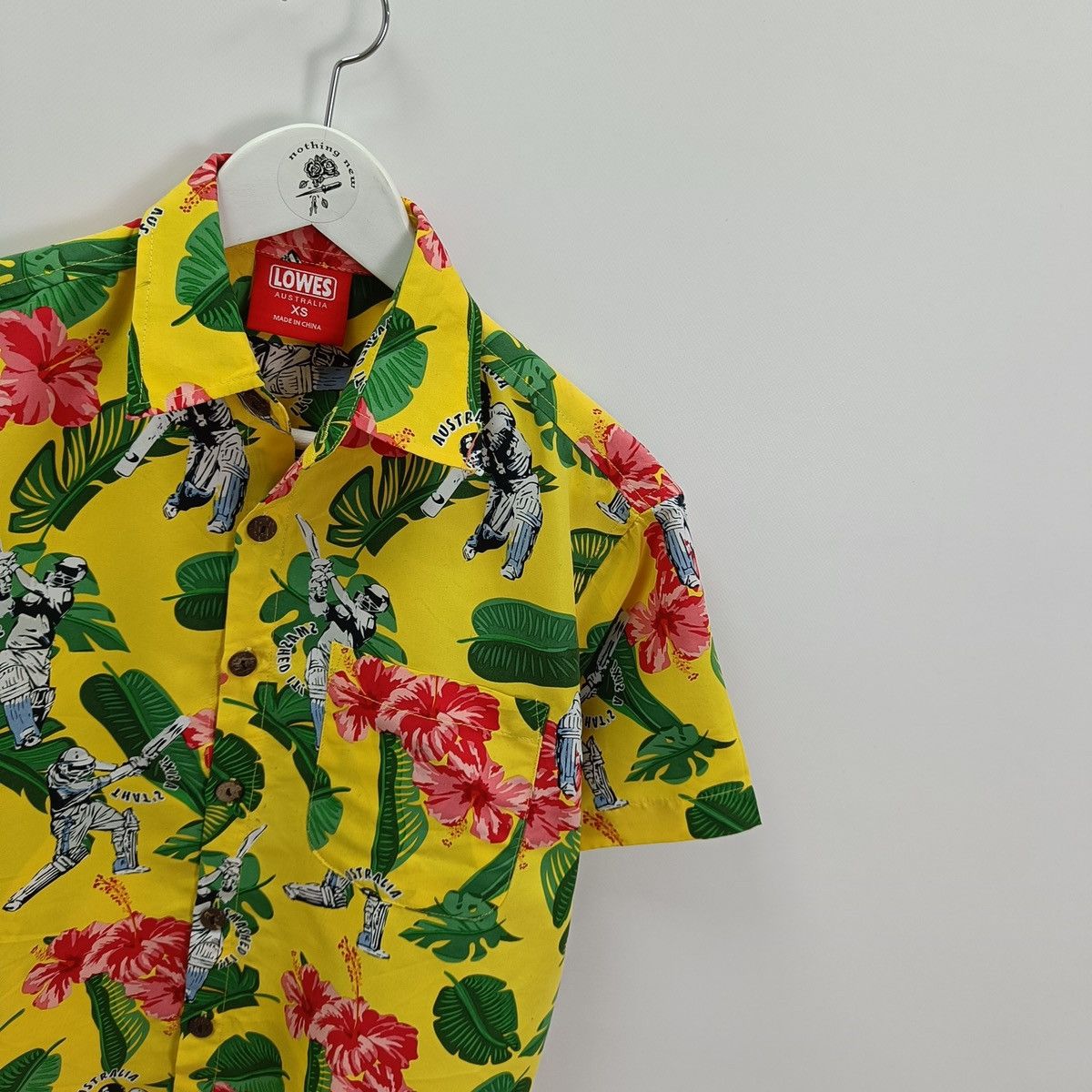 Vintage Lowes Australia Hawaiian shirt Flowers Cricket y2k hype Size US XS / EU 42 / 0 - 3 Thumbnail