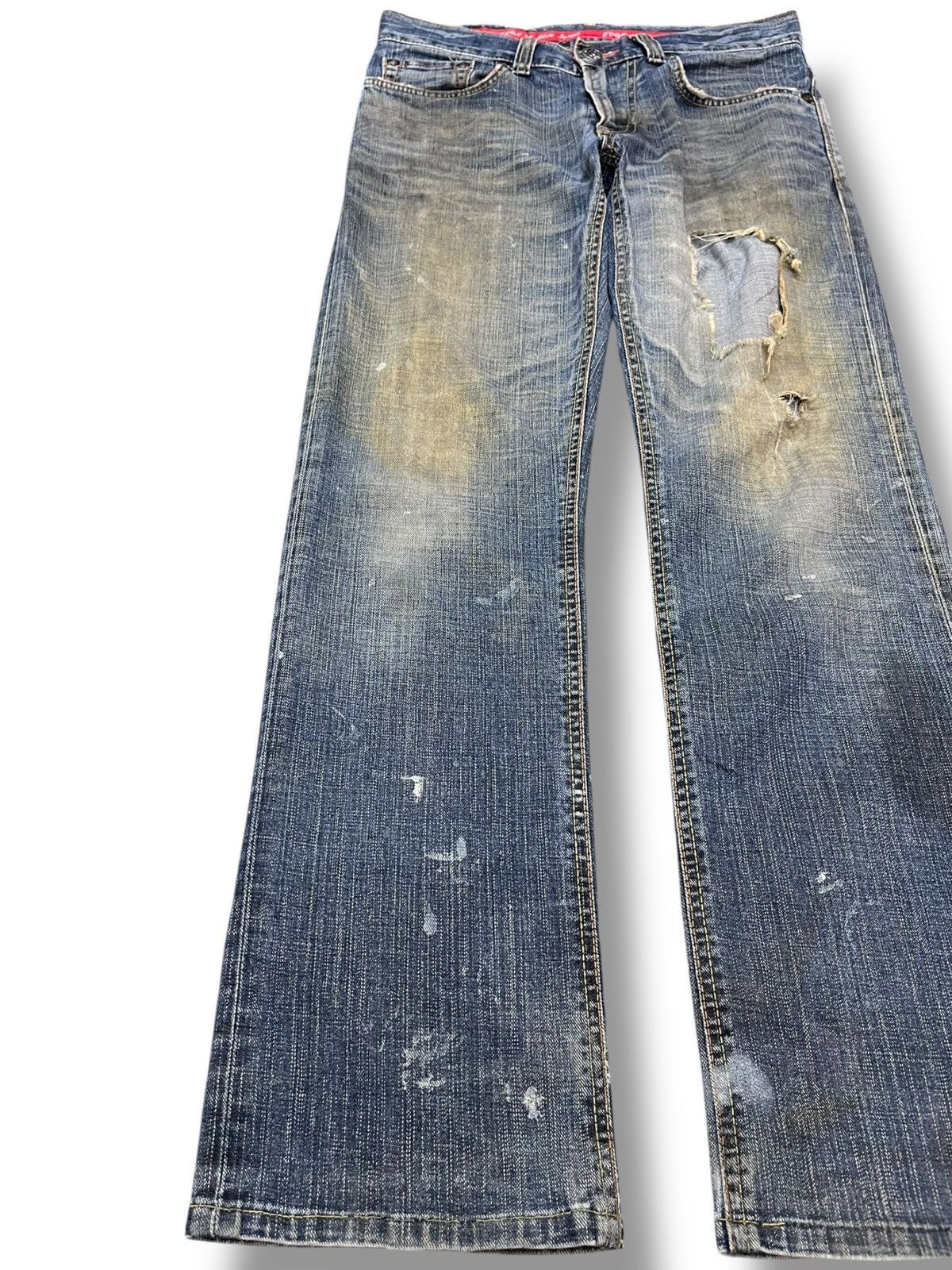 Edwin Vintage Edwin 503 Edge Mudwash Distressed Denim Size US 31 - 3 Thumbnail