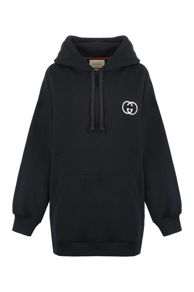 Gucci oc11z0126 Cotton Jersey Hooded Sweatshirt In Black Size XL / US 12-14 / IT 48-50 - 1 Thumbnail
