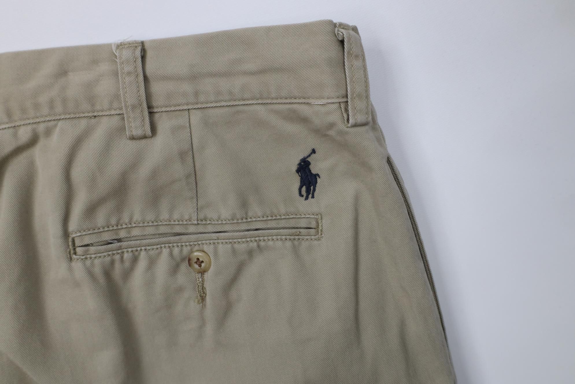 Polo Ralph Lauren Vintage 90s Ralph Lauren Ethan Wide Leg Chino Pants Beige Size US 38 / EU 54 - 13 Thumbnail
