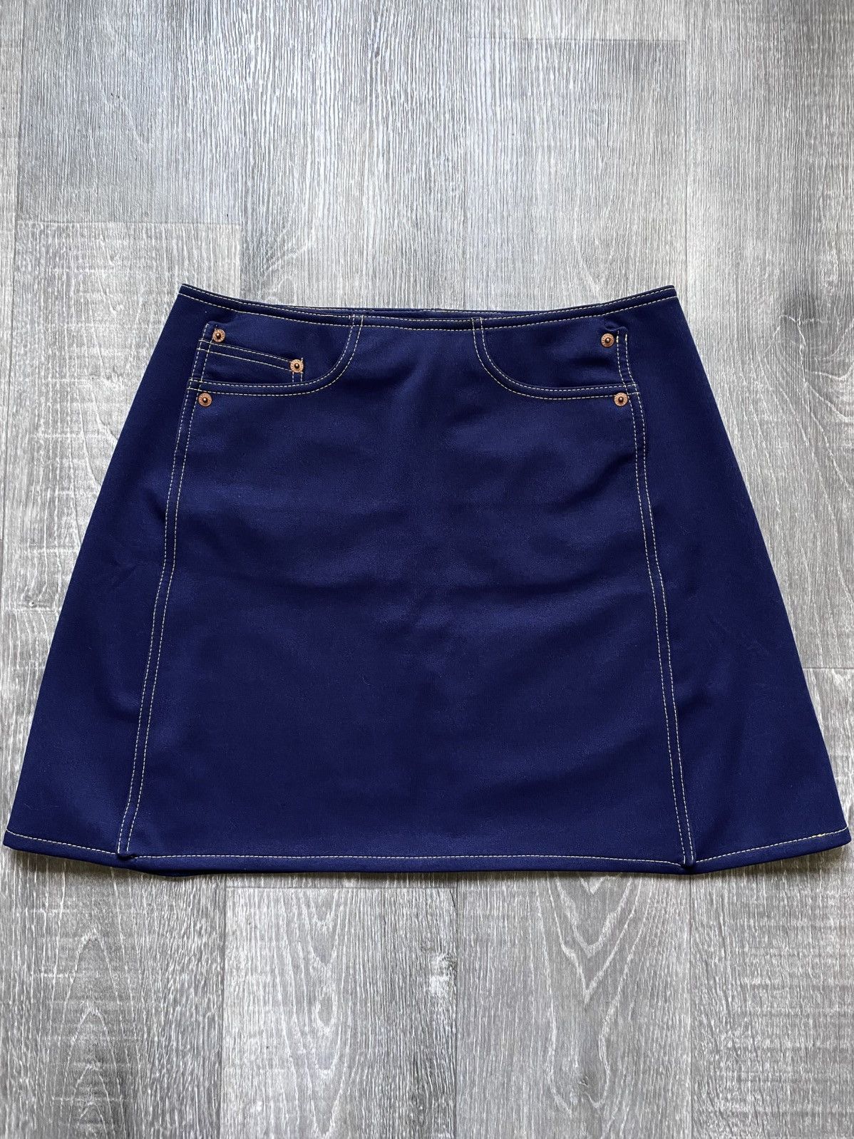 Jean Paul Gaultier Women’s Archival Gaultier Jeans Blue Polyester Mini Skirt Size 28" / US 6 / IT 42 - 6 Thumbnail