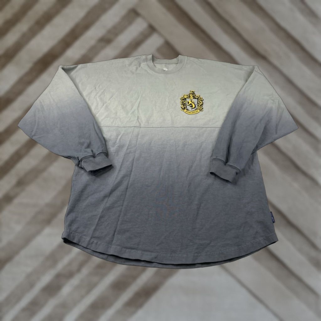 Vintage Harry Potter Spirit Jersey Grey Unisex Medium Hufflepuff Long Sleeve Ombre Shirt Size M / US 6-8 / IT 42-44 - 1 Thumbnail