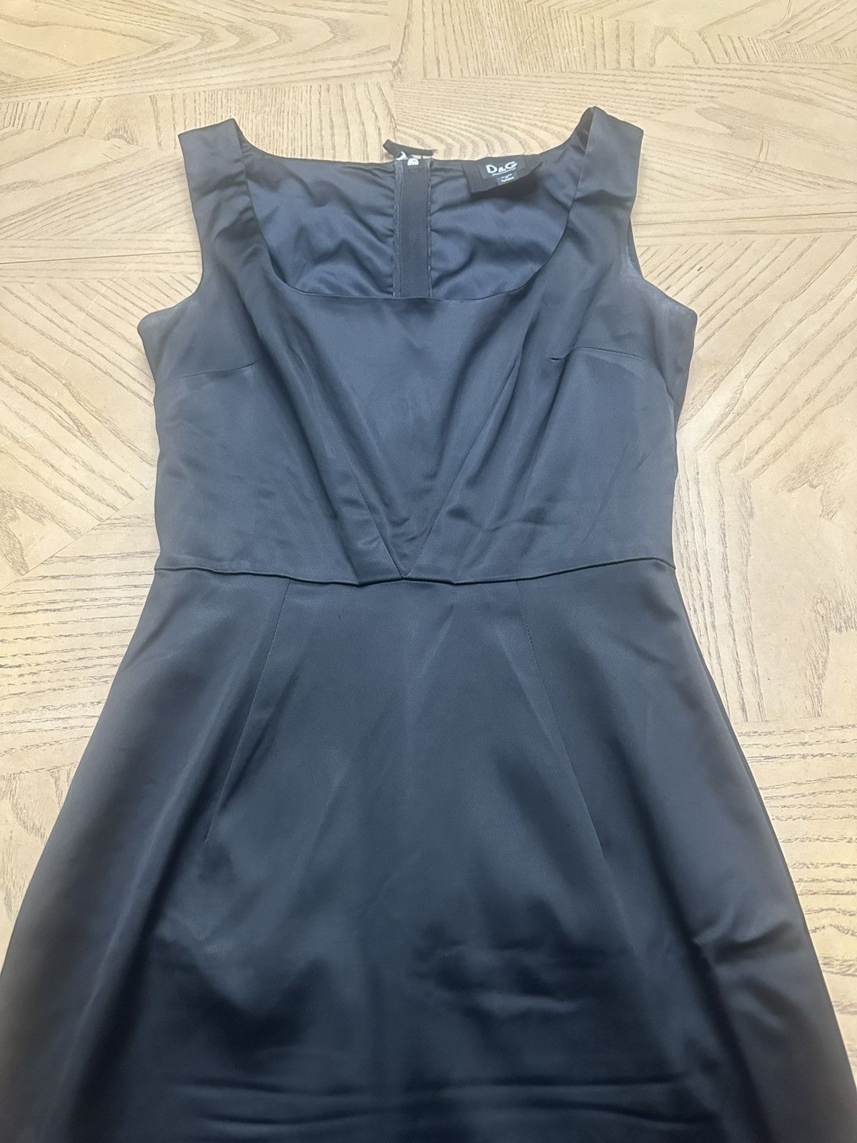 Dolce & Gabbana Dolce Gabbana Black Satin Mini Dress Size M / US 6-8 / IT 42-44 - 3 Thumbnail