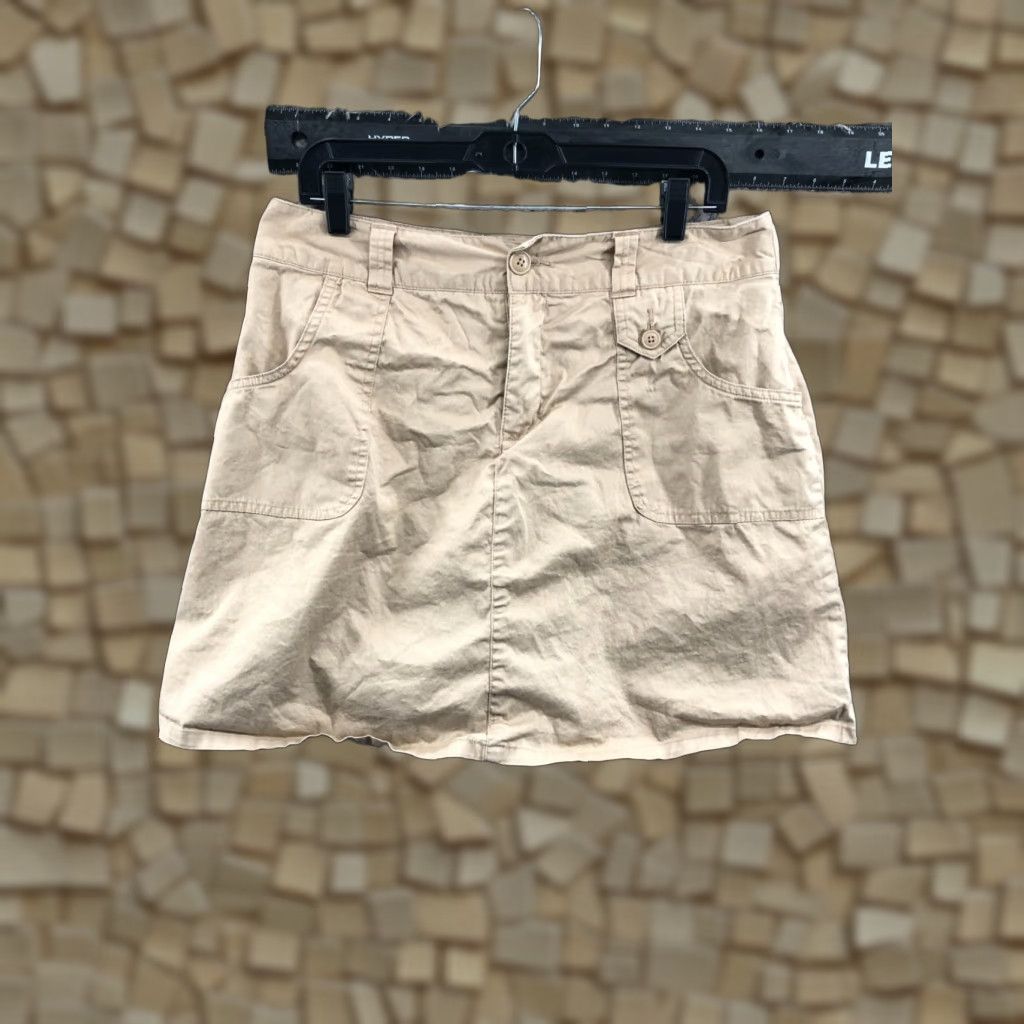 Vintage White Stag Skirt Womens Midi A-Line Casual 10 Beige White Stag Logo Lined Machine Washable Cotton Twill - Regular 10 Women’s Size 32" / US 10 / IT 46 - 1 Thumbnail