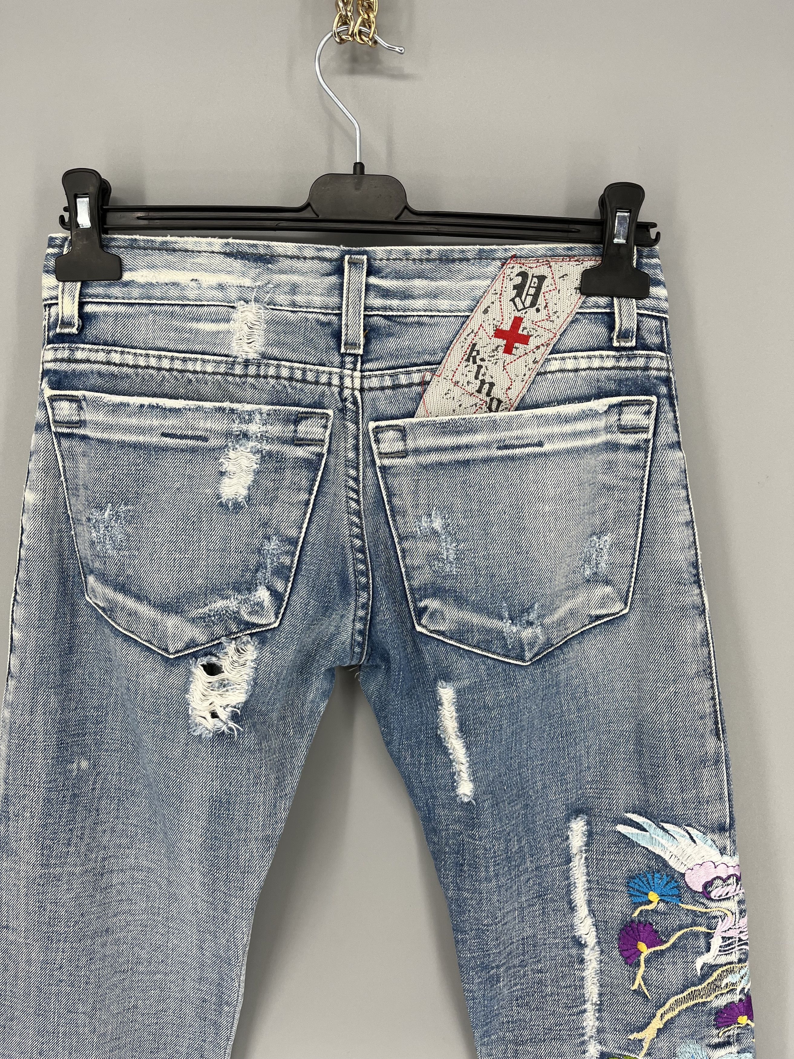 Vintage Rare Men's Jeans With Embroidered Flowers Japanese Brand Size US 28 / EU 44 - 8 Thumbnail