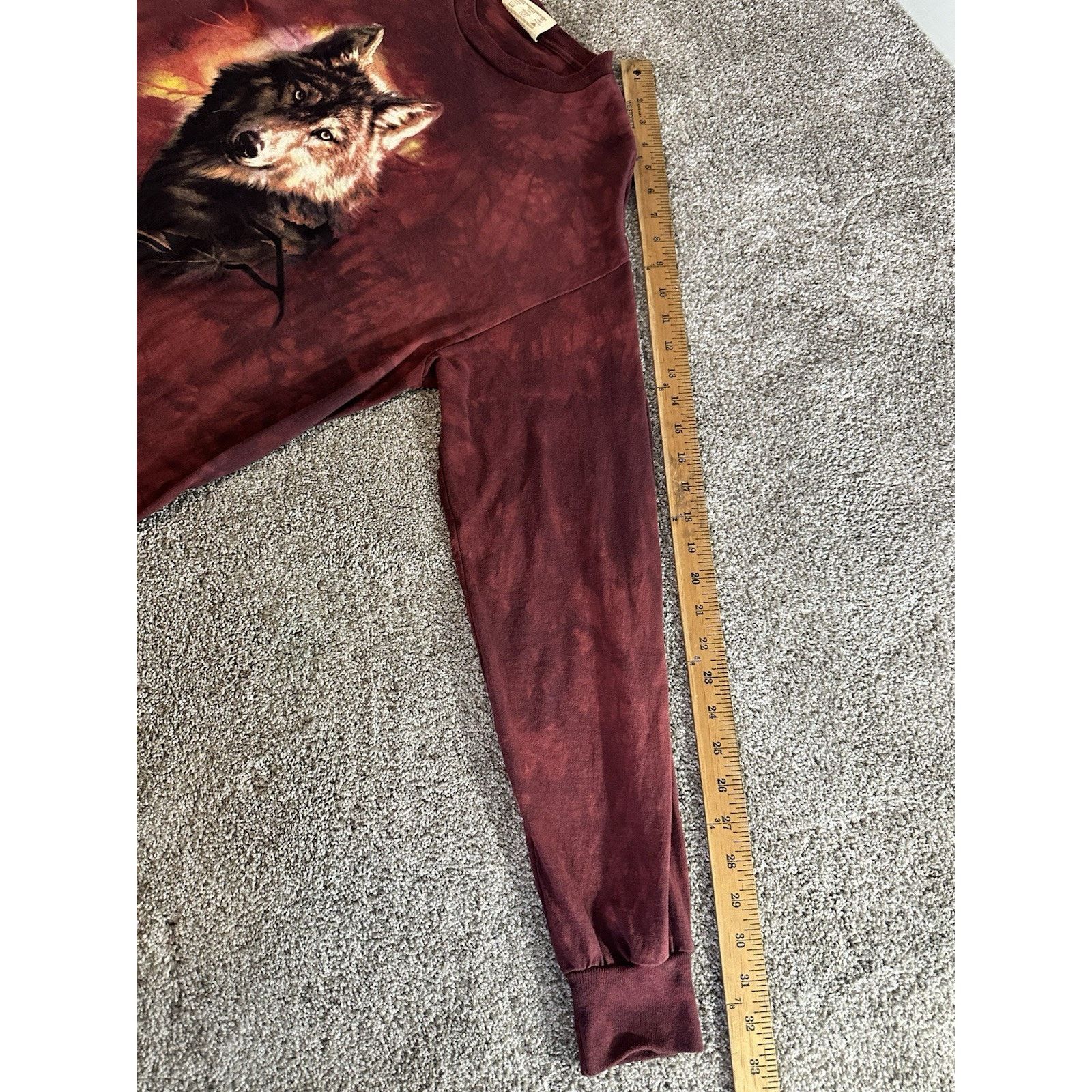 The Mountain Vtg 90s The Mountain Wolf Animal Nature Retro Red Tie-Dye L Size US L / EU 52-54 / 3 - 5 Thumbnail