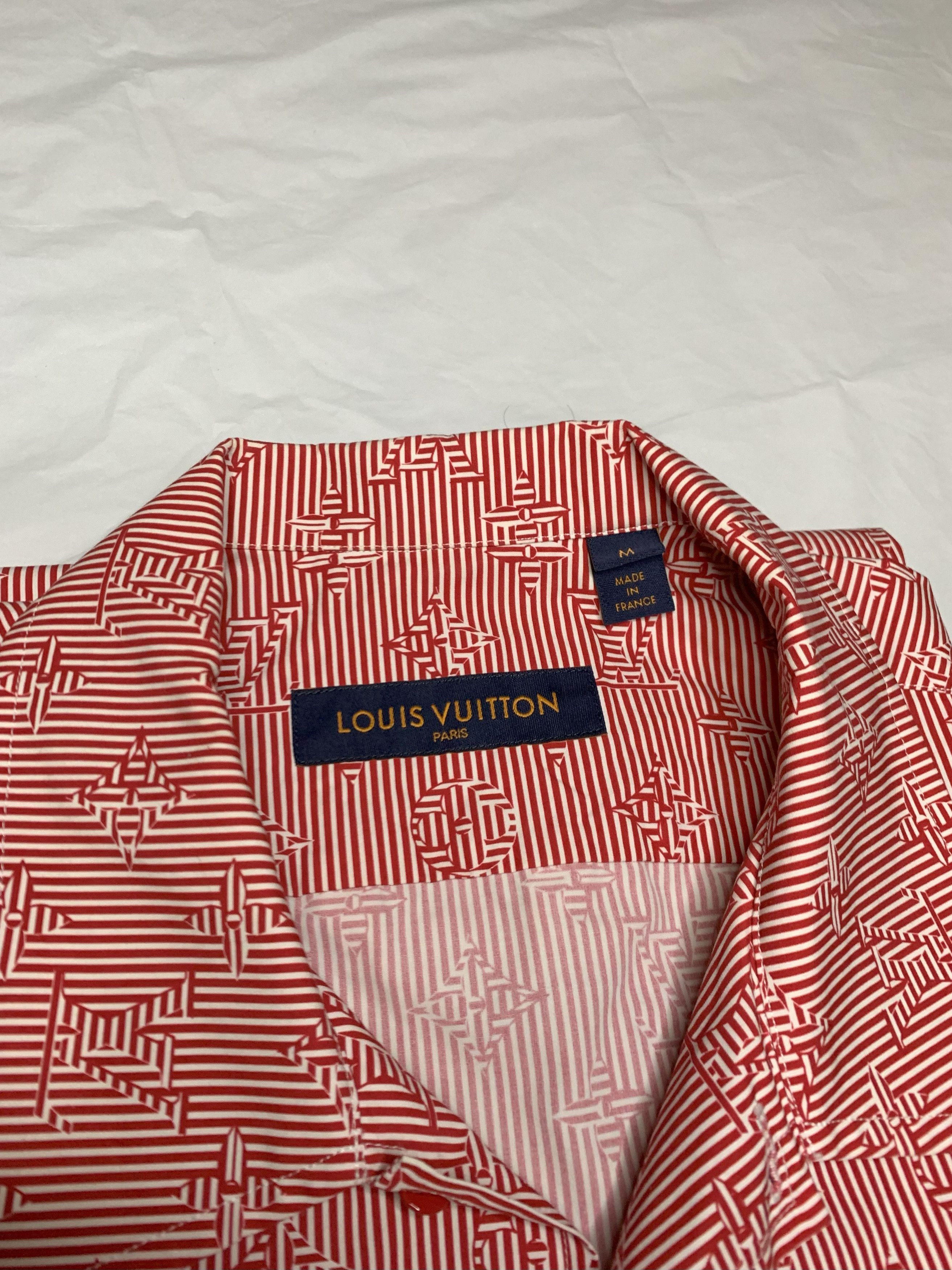 Louis Vuitton LV Signature Stripe Monogram Shirt (M) Size US M / EU 48-50 / 2 - 2 Thumbnail
