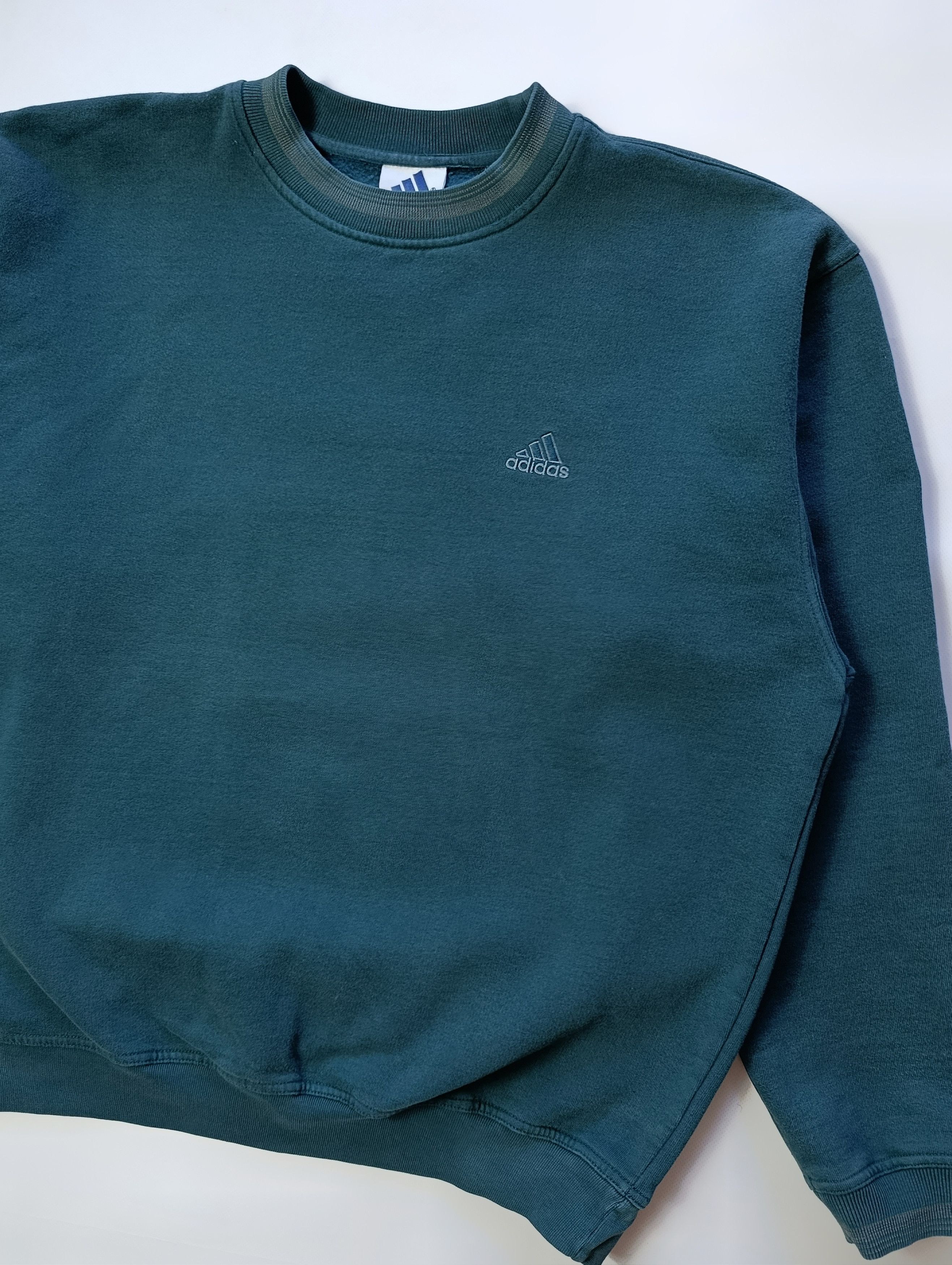 Adidas Vintage Adidas Forest Green Sweatshirt Size US XL / EU 56 / 4 - 1 Thumbnail