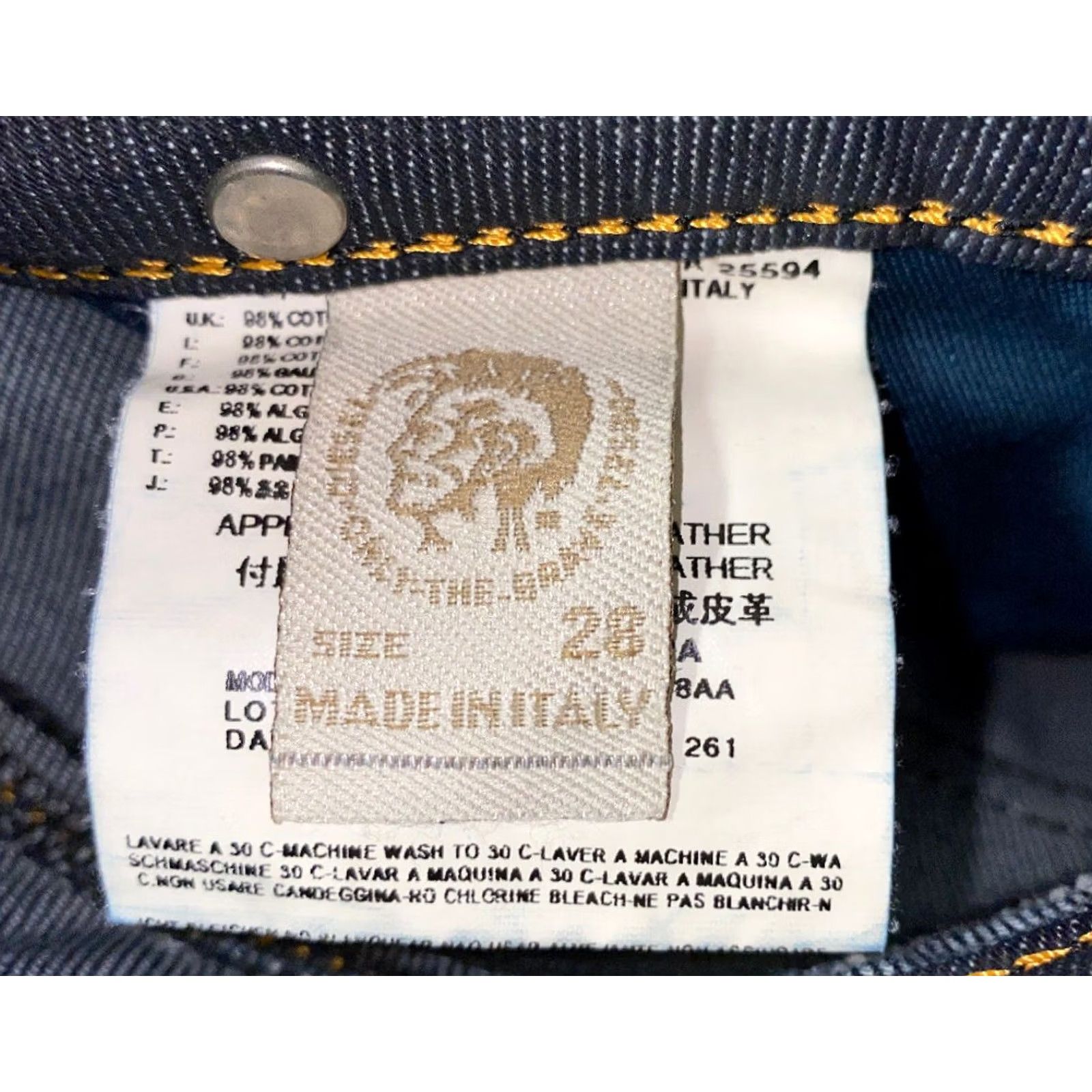 Diesel Diesel Jeans Clush Womens Dark Blue Stretch 28 X 32 32 X 32.5 Slim Fit Jeans Women Size 24" / US 00 / IT 34 - 6 Thumbnail
