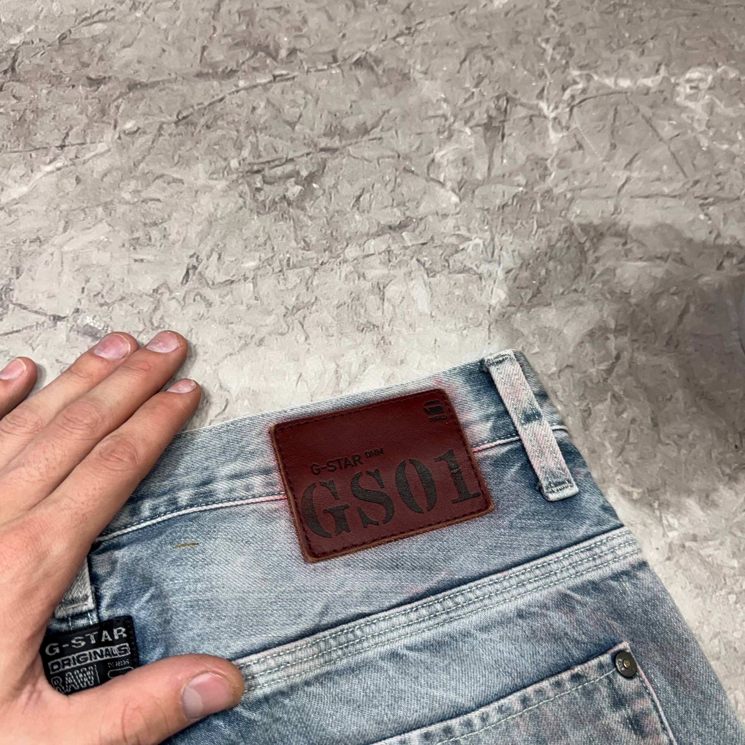 G-Star G-Star Raw Big Logo Denim Baggy Faded Y2K Jeans Mens Size Size US 33 - 14 Thumbnail