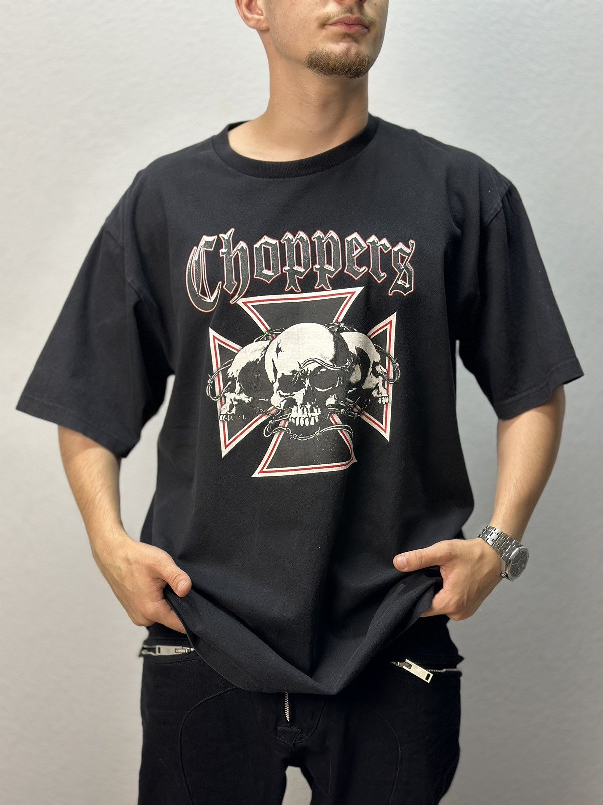 West Coast Choppers Vintage West Choppers Black T-shirt Made USA Faded Y2K Size US XL / EU 56 / 4 - 1 Thumbnail