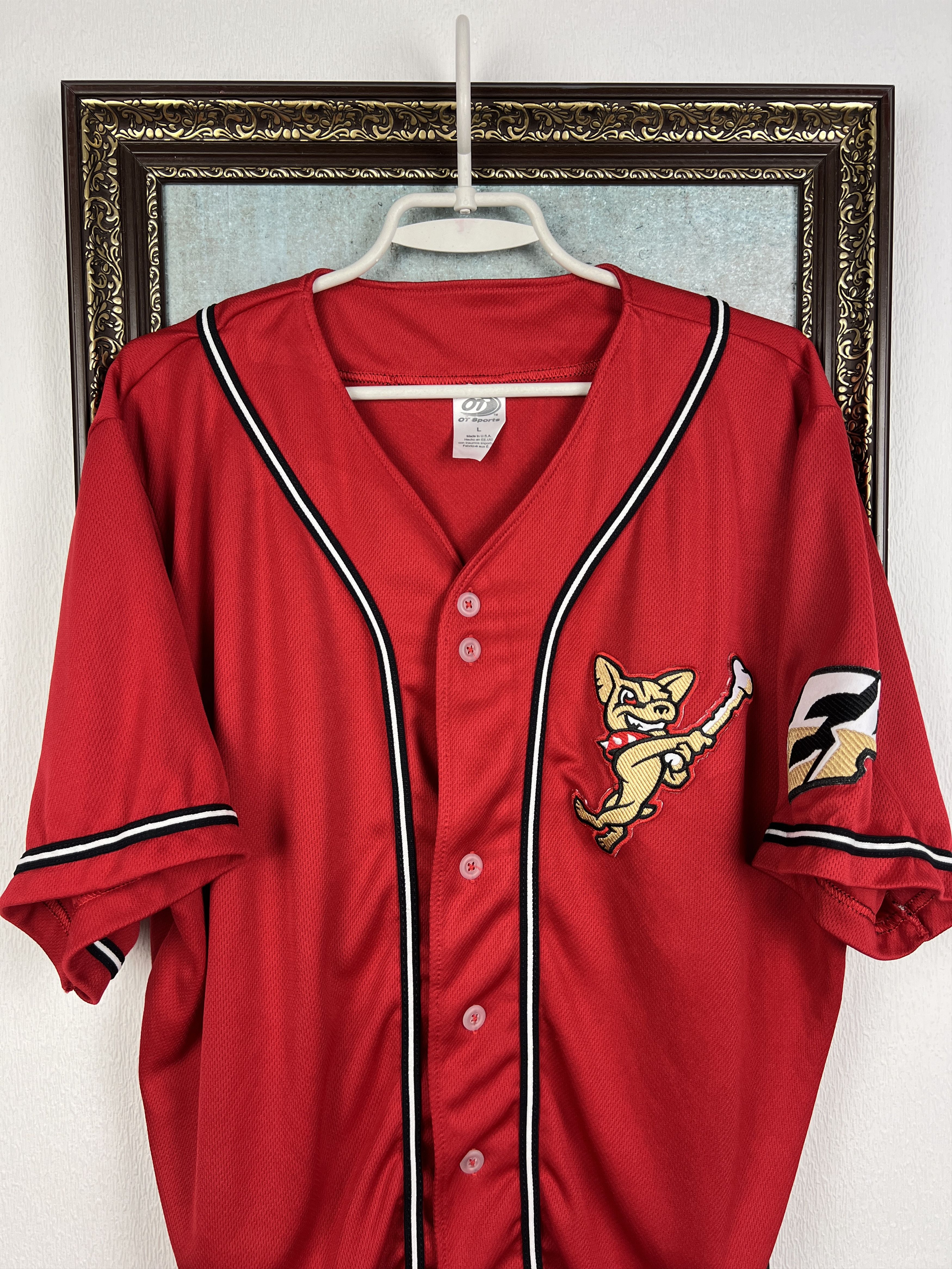 Vintage El Paso Chihuahuas Baseball Jersey Howling Dog Trikot Shirt Size US L / EU 52-54 / 3 - 2 Thumbnail