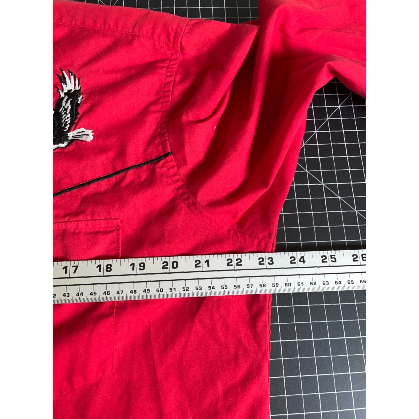 Vintage White Horse Eagle Embroidery Western Shirt Mens Large Red Pearl Snap Cotton Blend Size US L / EU 52-54 / 3 - 5 Thumbnail