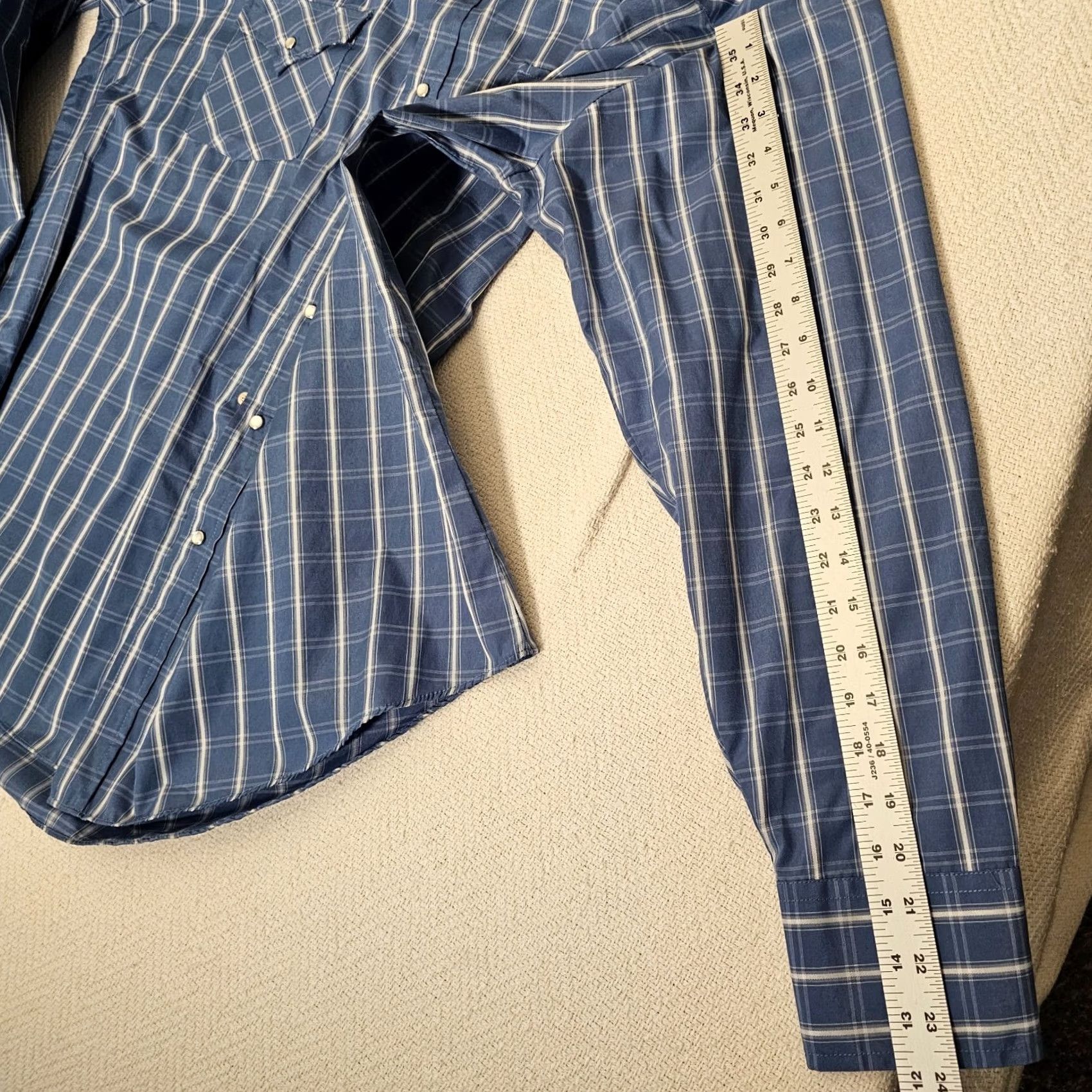 Vintage VINTAGE Ely Cattleman Shirt Men's XL Blue Plaid Western Pockets Pearl Snap Button Down Size US XL / EU 56 / 4 - 7 Thumbnail