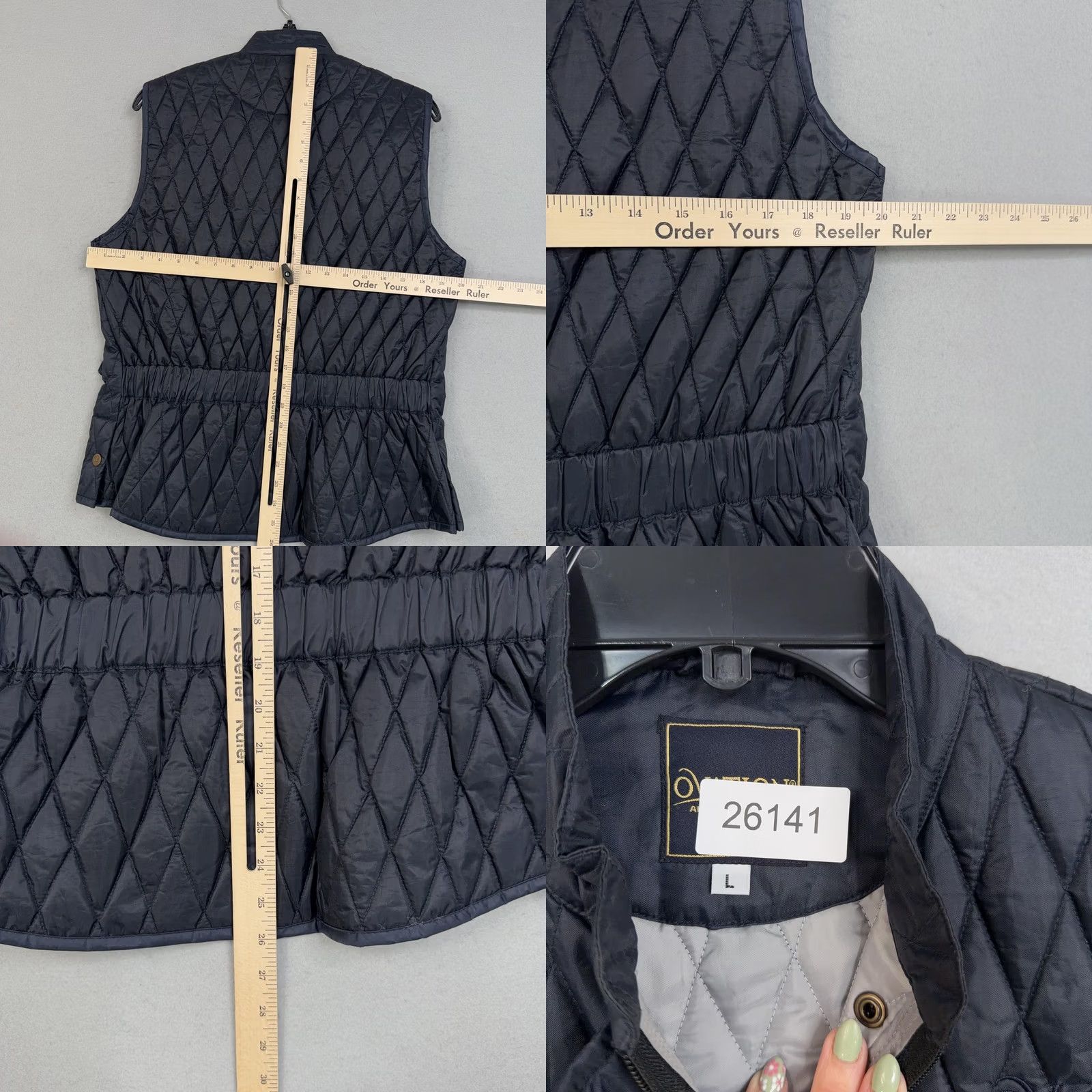 Vintage Ovation Vest Womens Large Blue Quilted Snap Front Equestrian Outdoor Gilet Size L / US 10 / IT 46 - 8 Thumbnail