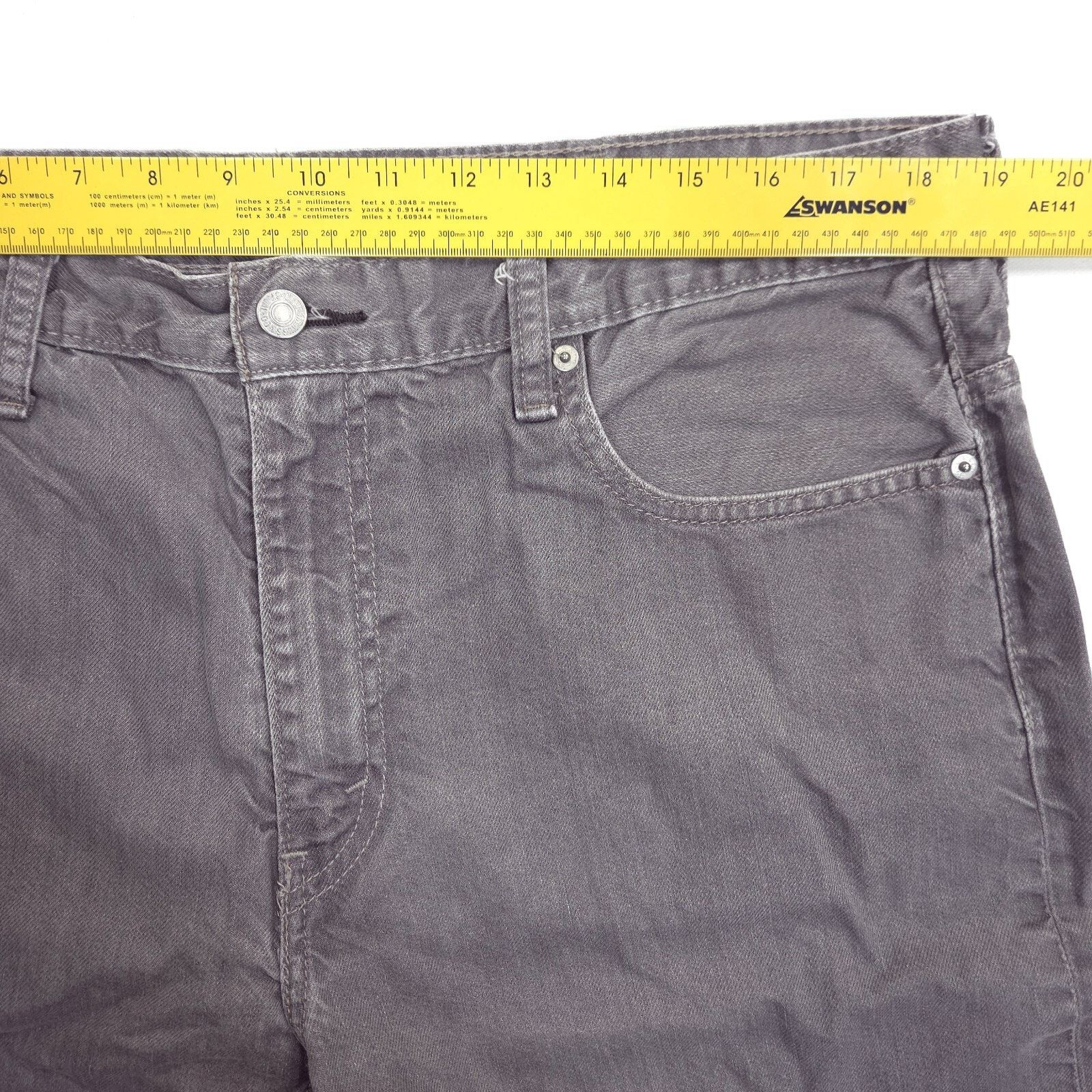 Levi's Levi's 569 Jeans Mens 38x29 Gray Loose Straight Minimalist Size US 38 / EU 54 - 4 Thumbnail