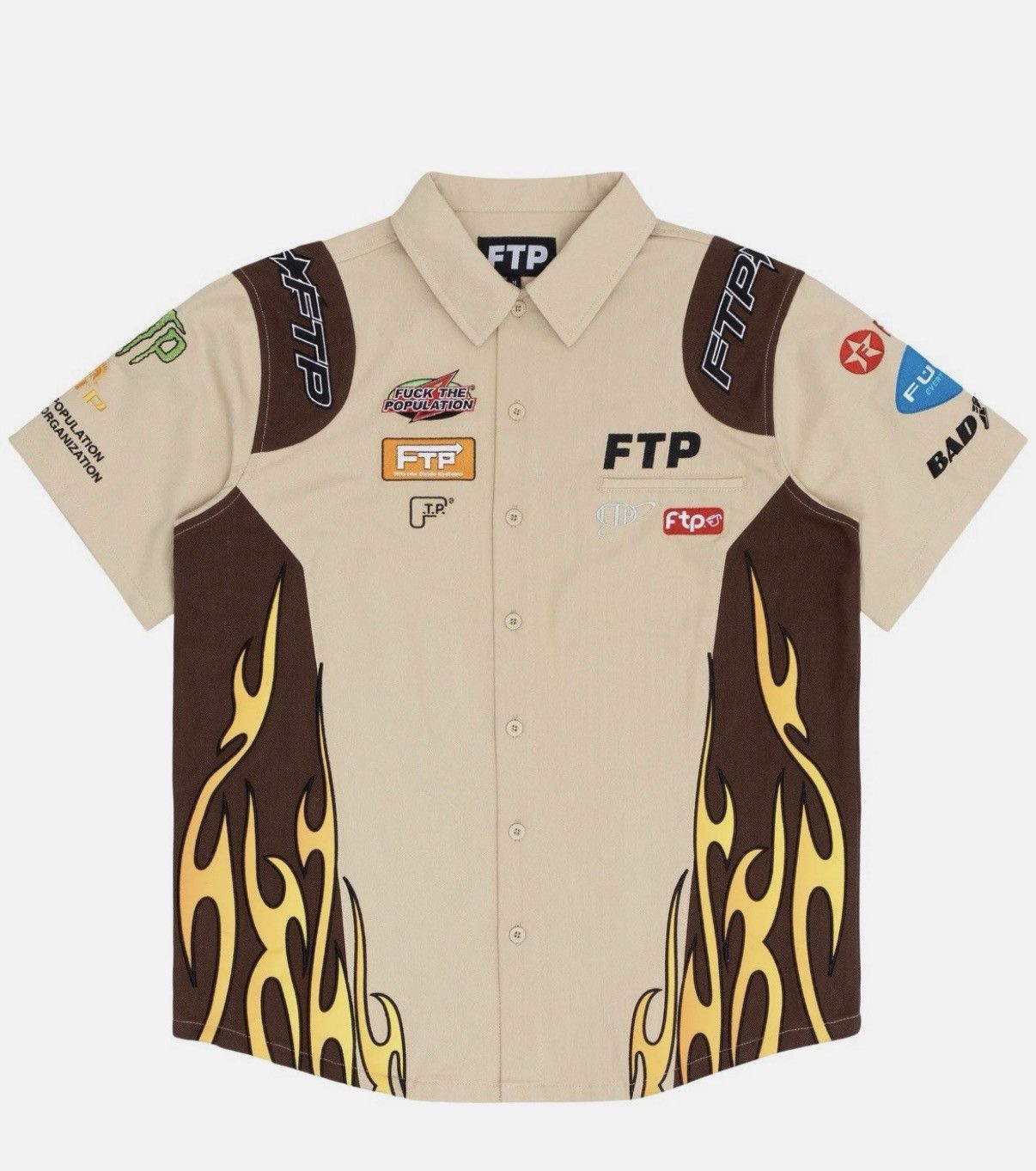 Fuck The Population FTP RACEWAY BUTTON UP Size US M / EU 48-50 / 2 - 4 Thumbnail