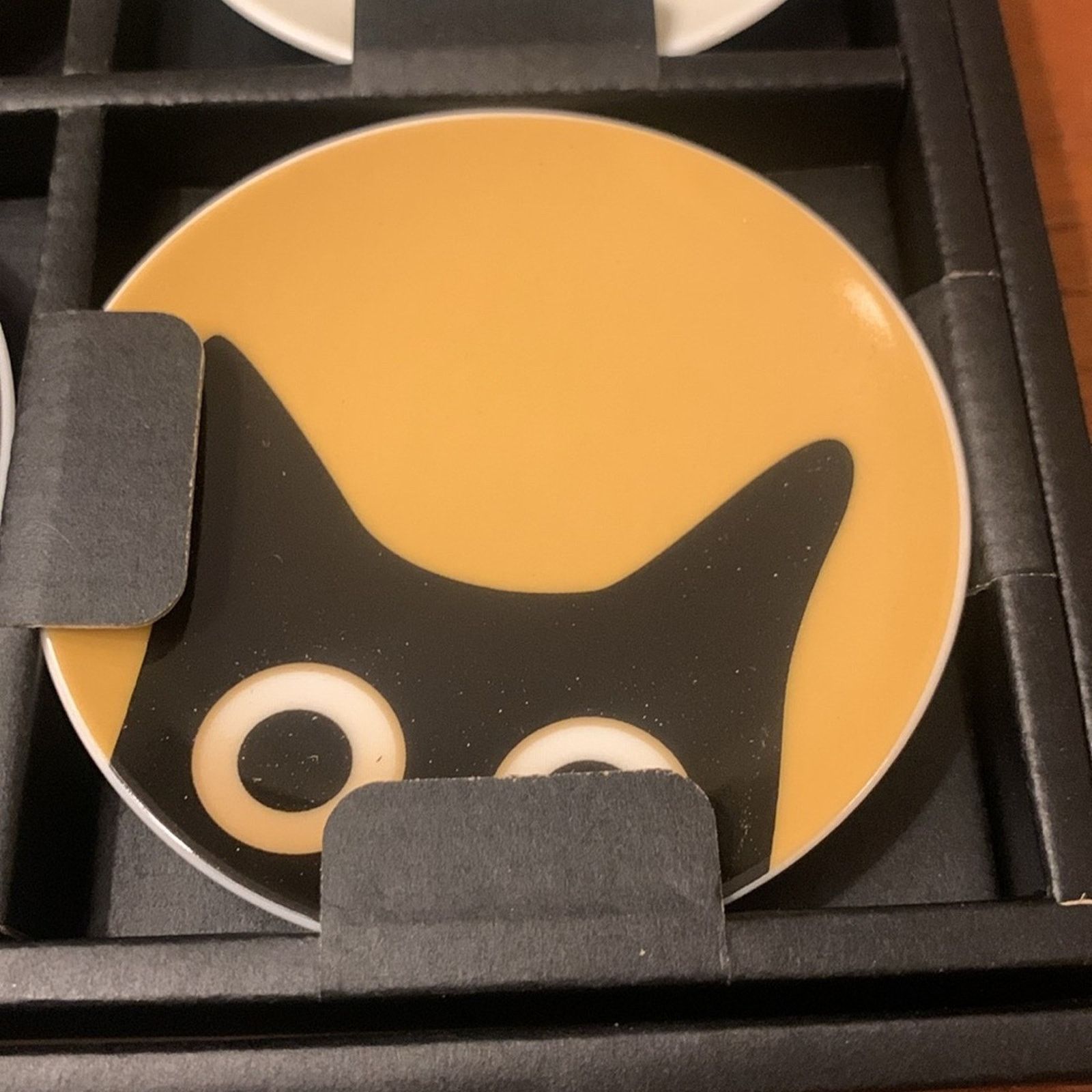 Vintage BNIB MIYA JAPAN SET/4 3.5” CAT EYES PLATES PORCELAIN CERAMIC Size ONE SIZE - 3 Thumbnail