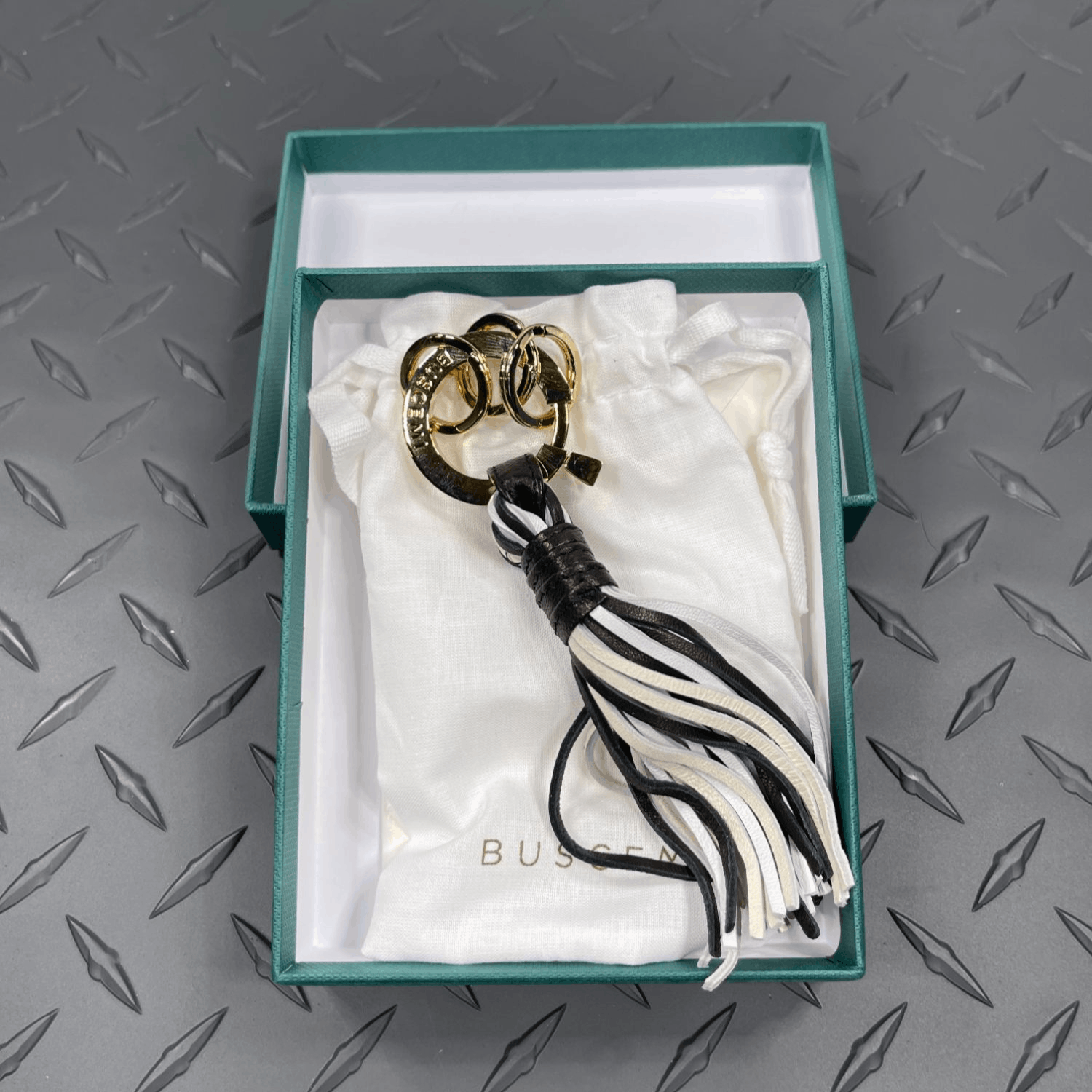 Buscemi Buscemi Keyholder Fringe Black Tri Leather Size ONE SIZE - 1 Thumbnail