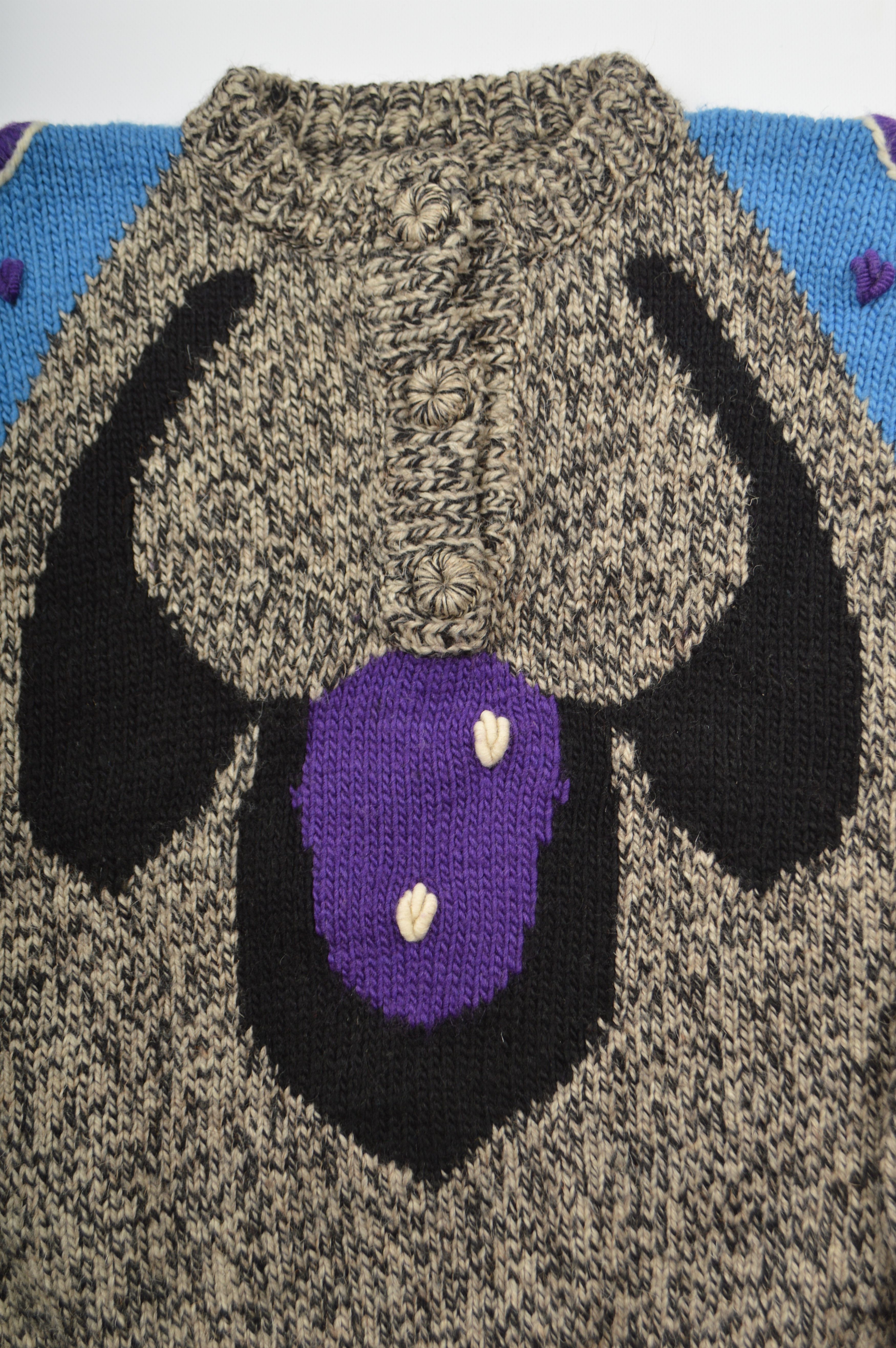 Dale Of Norway × Vintage Unisex Vintage Wool Abstract Knit Longhorn Sweater Size L / US 10 / IT 46 - 2 Thumbnail