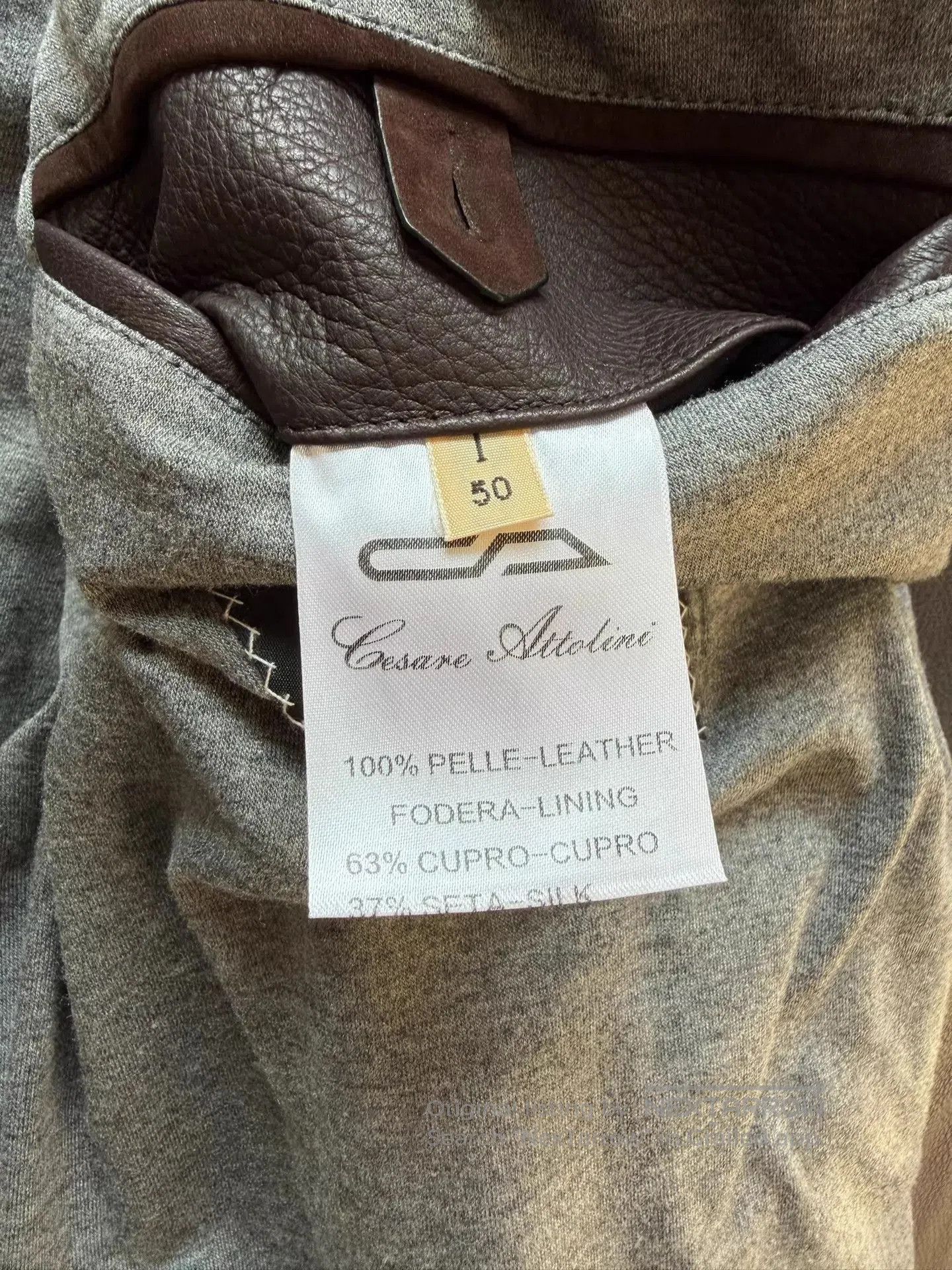 Cesare Attolini Black Leather Jacket with Button Front - Size M. Size US M / EU 48-50 / 2 - 9 Thumbnail