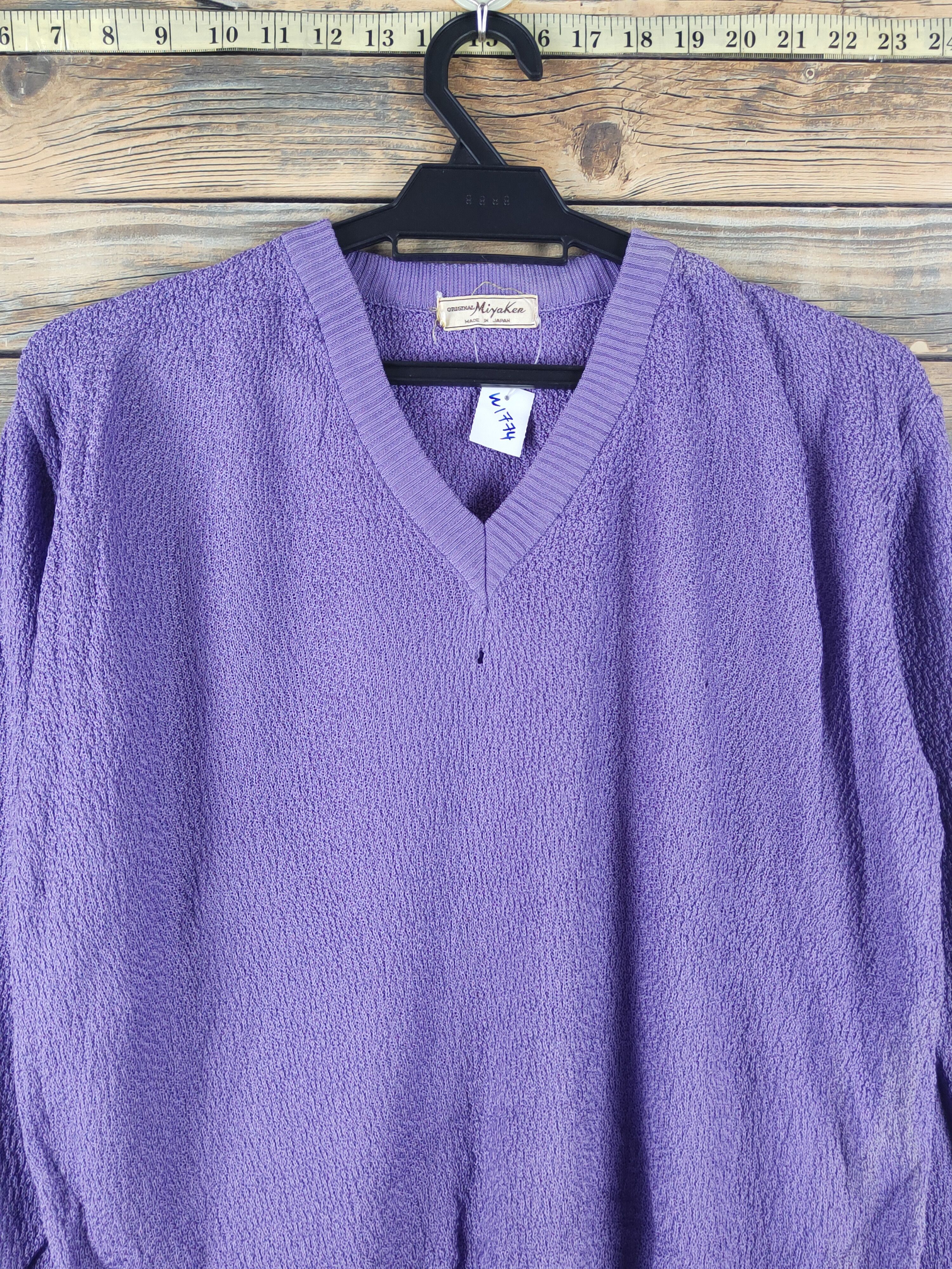 Vintage Miya Ken made in japan Purple Knitwear #W1774 Size US M / EU 48-50 / 2 - 2 Thumbnail